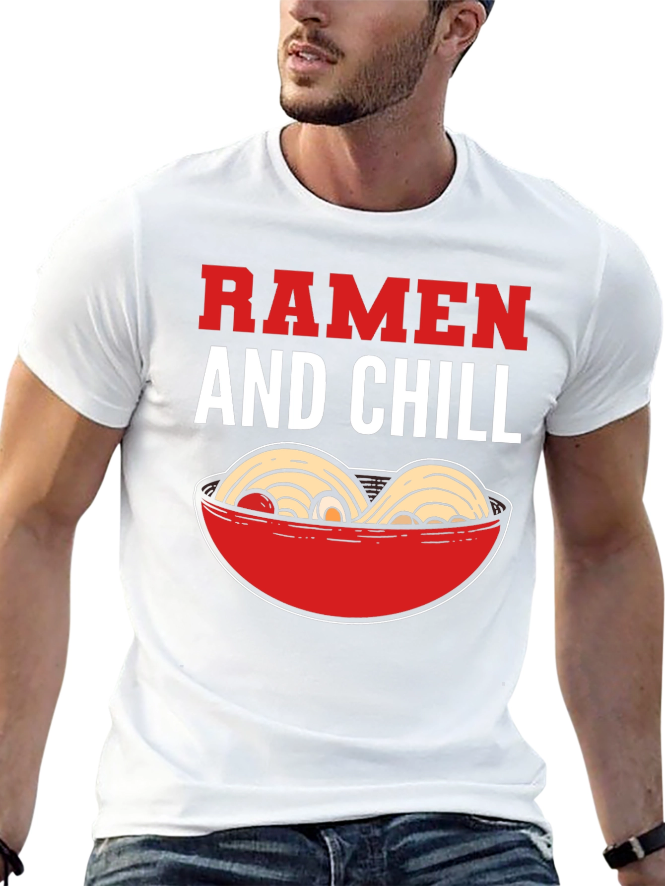 Ramen and Chill Graphic T-Shirt - Foodie Tee