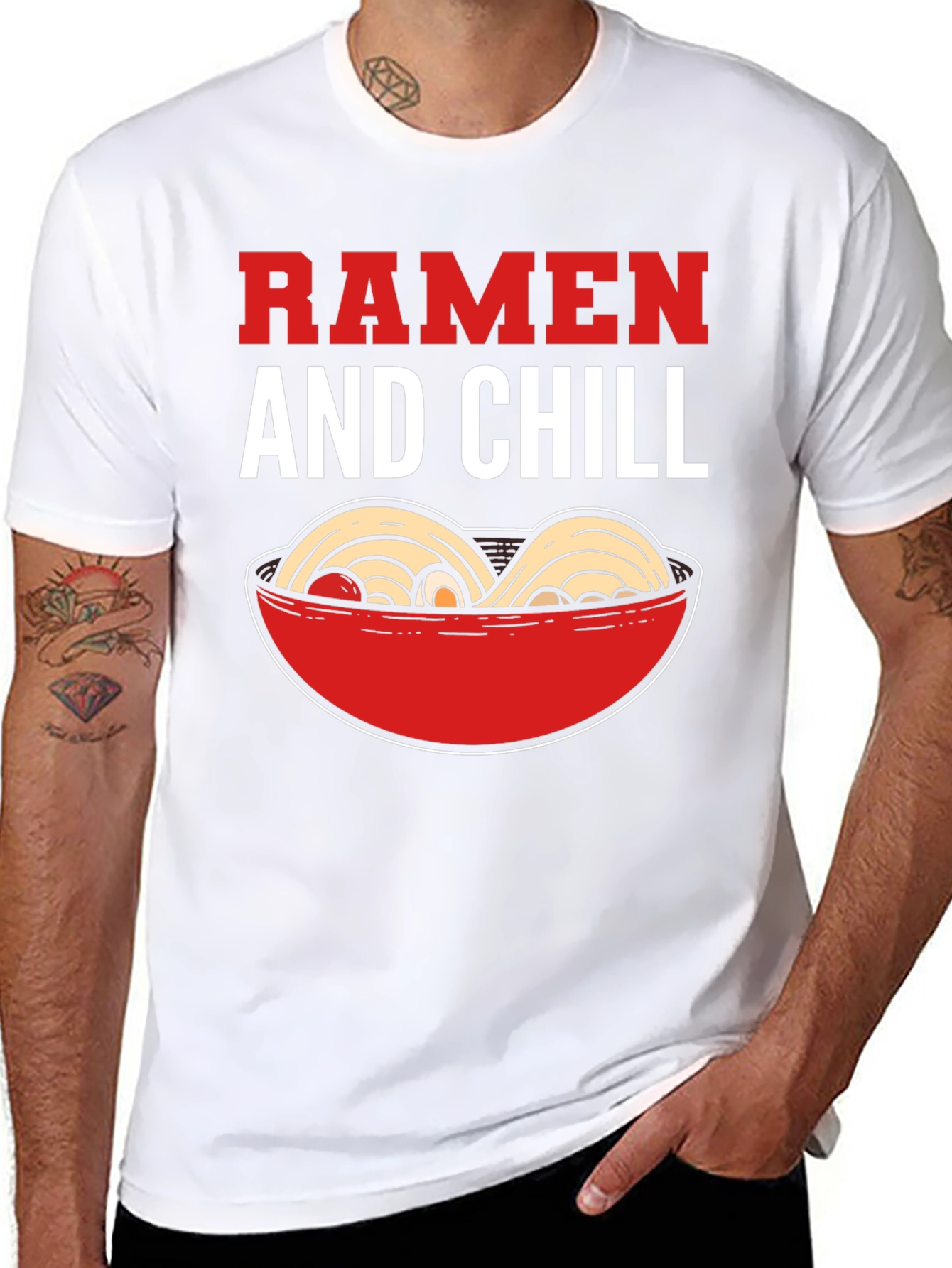 Ramen and Chill Graphic T-Shirt - Foodie Tee