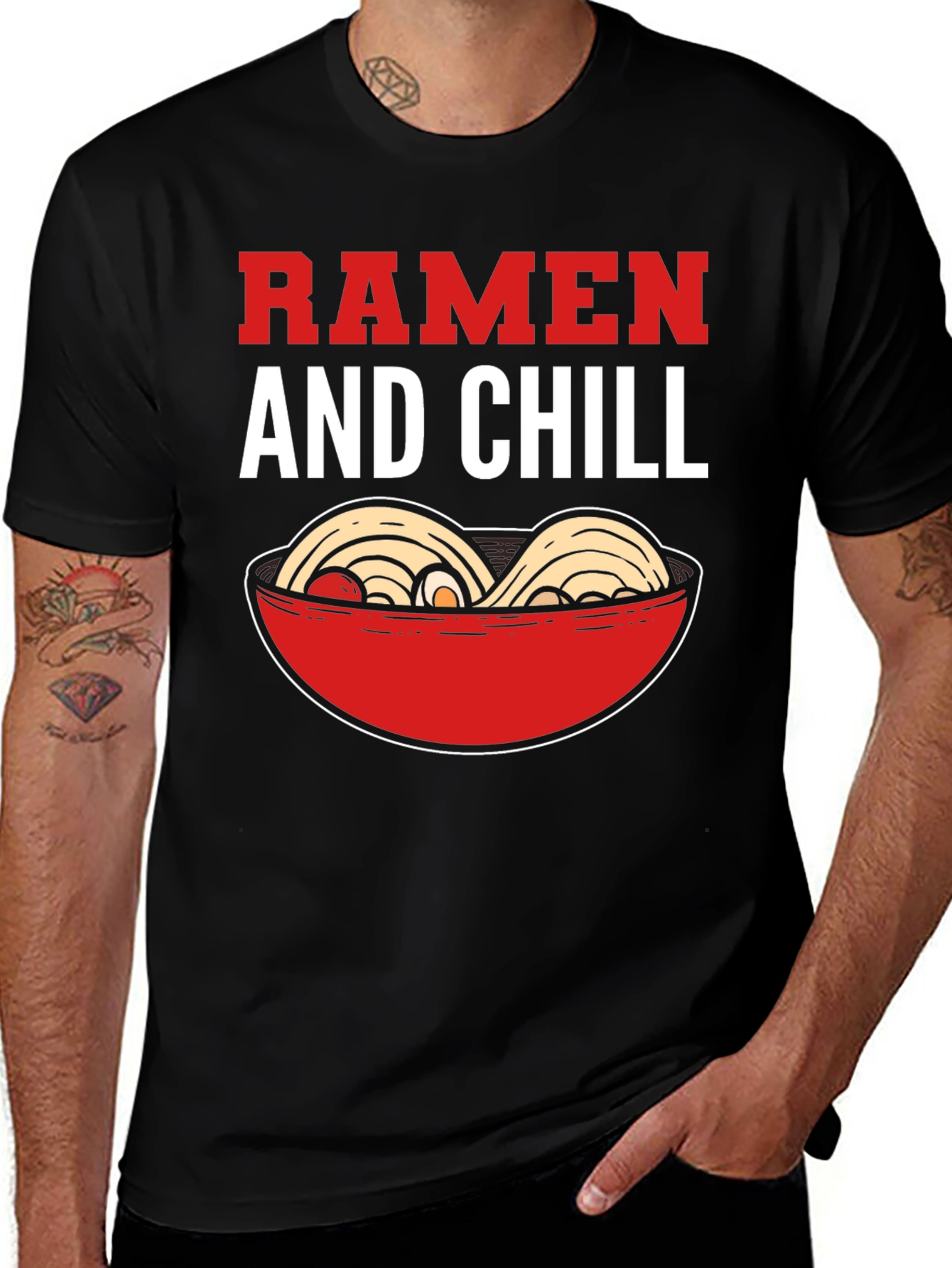 Ramen and Chill Graphic T-Shirt - Foodie Tee