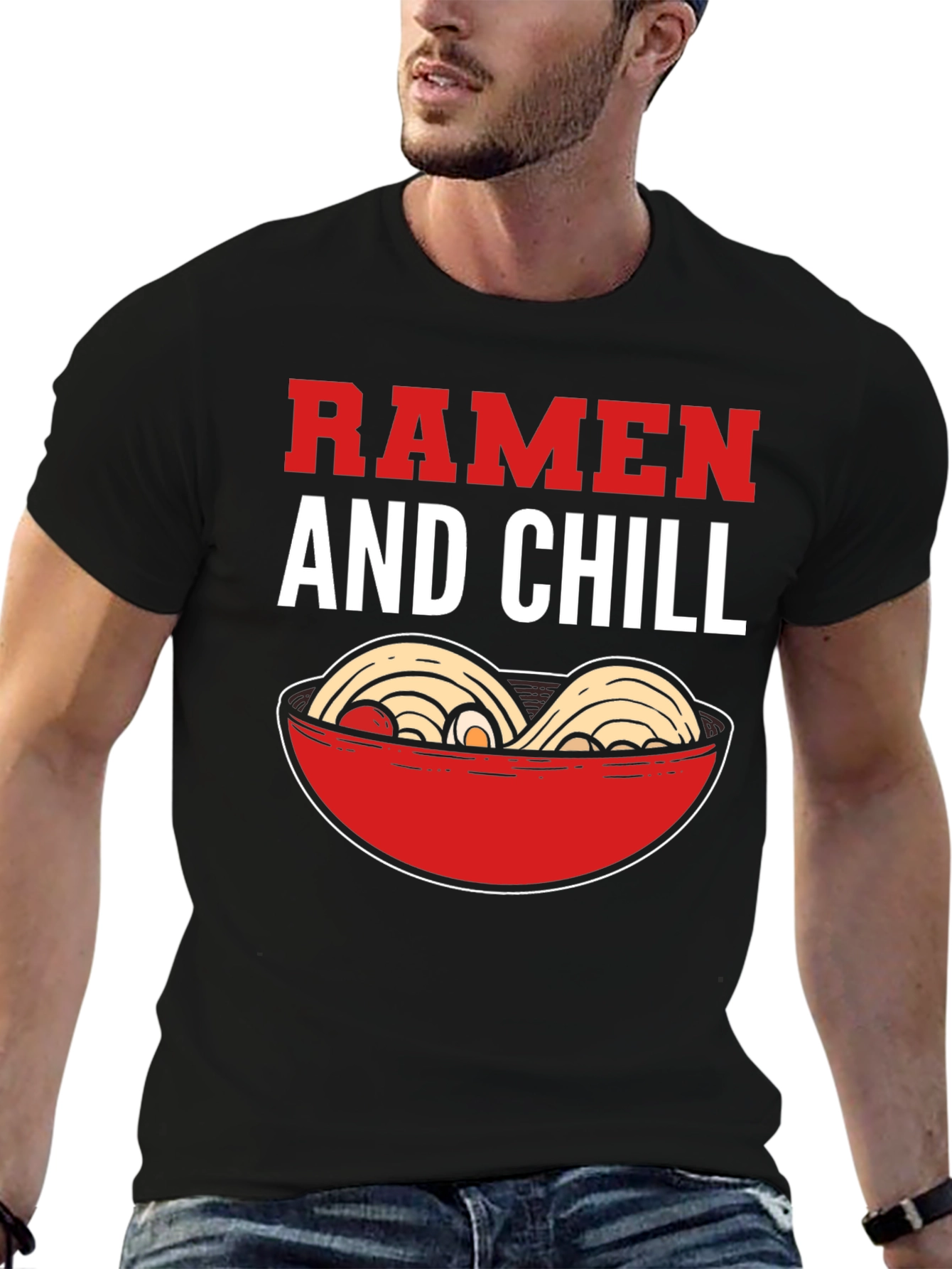 Ramen and Chill Graphic T-Shirt - Foodie Tee