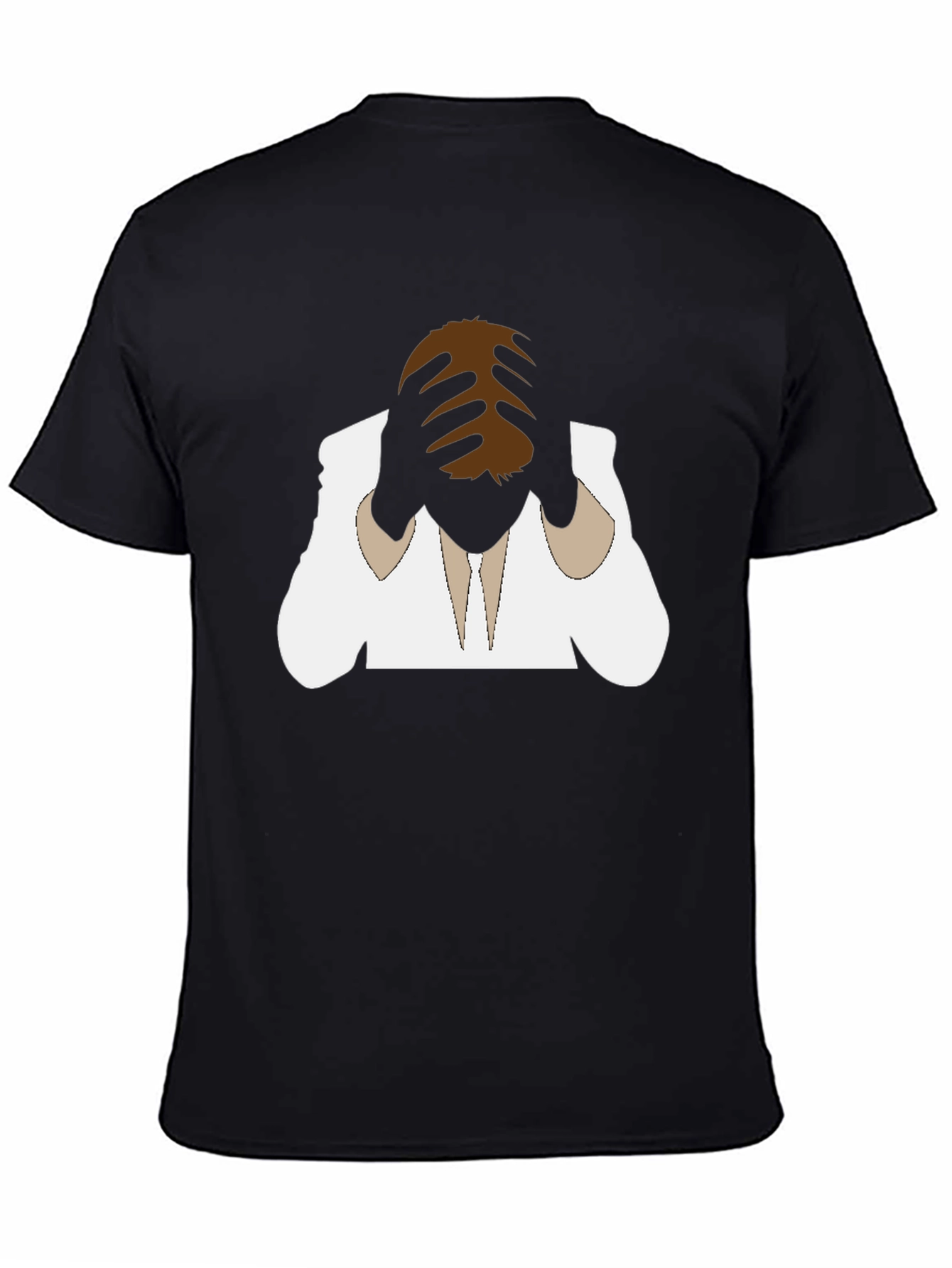 Distressed Silhouette Graphic Tee - Black