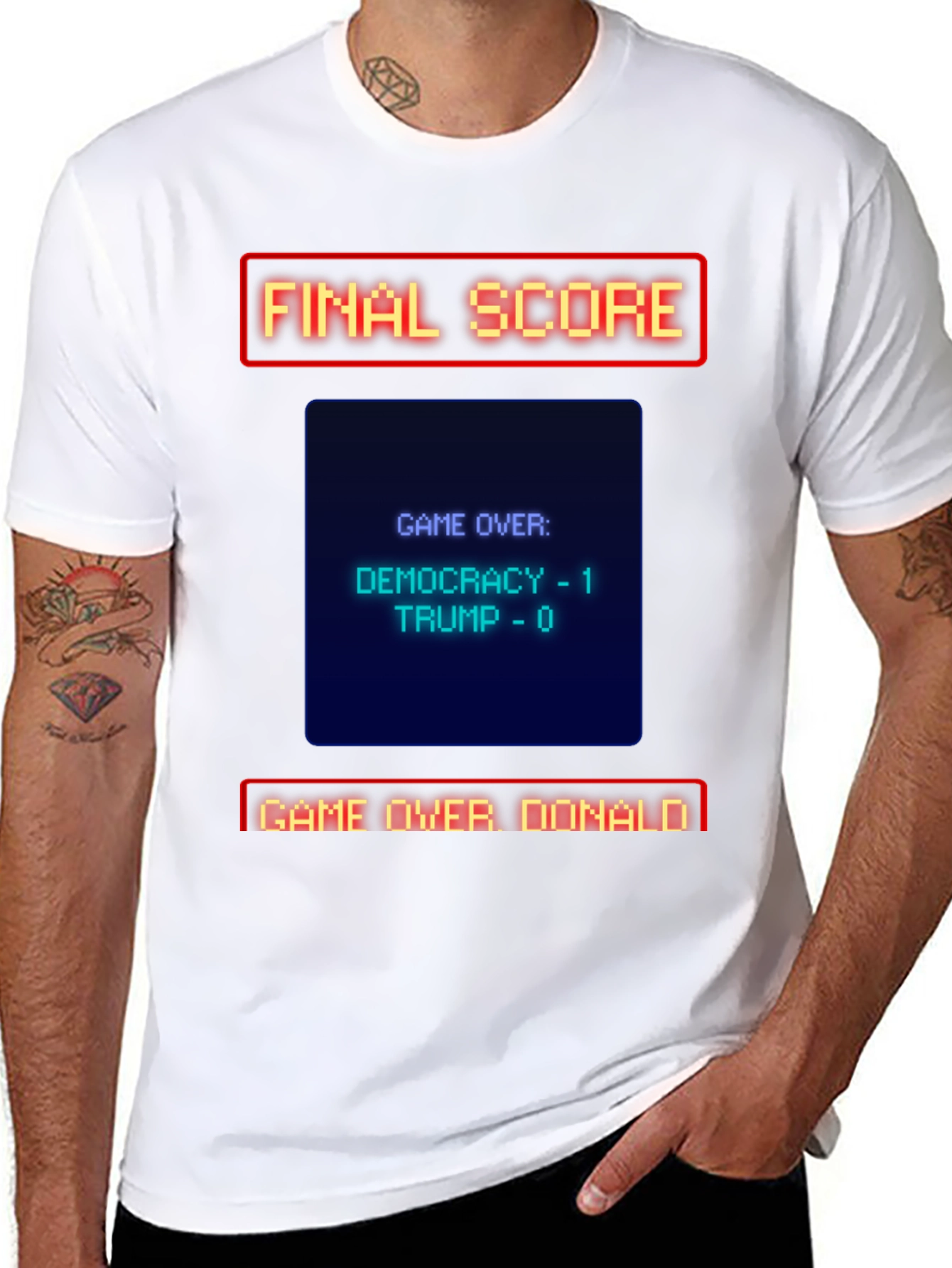Democracy Wins - Game Over Donald T-Shirt