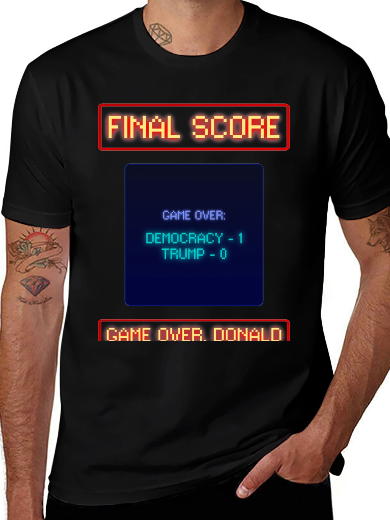 Democracy Wins - Game Over Donald T-Shirt