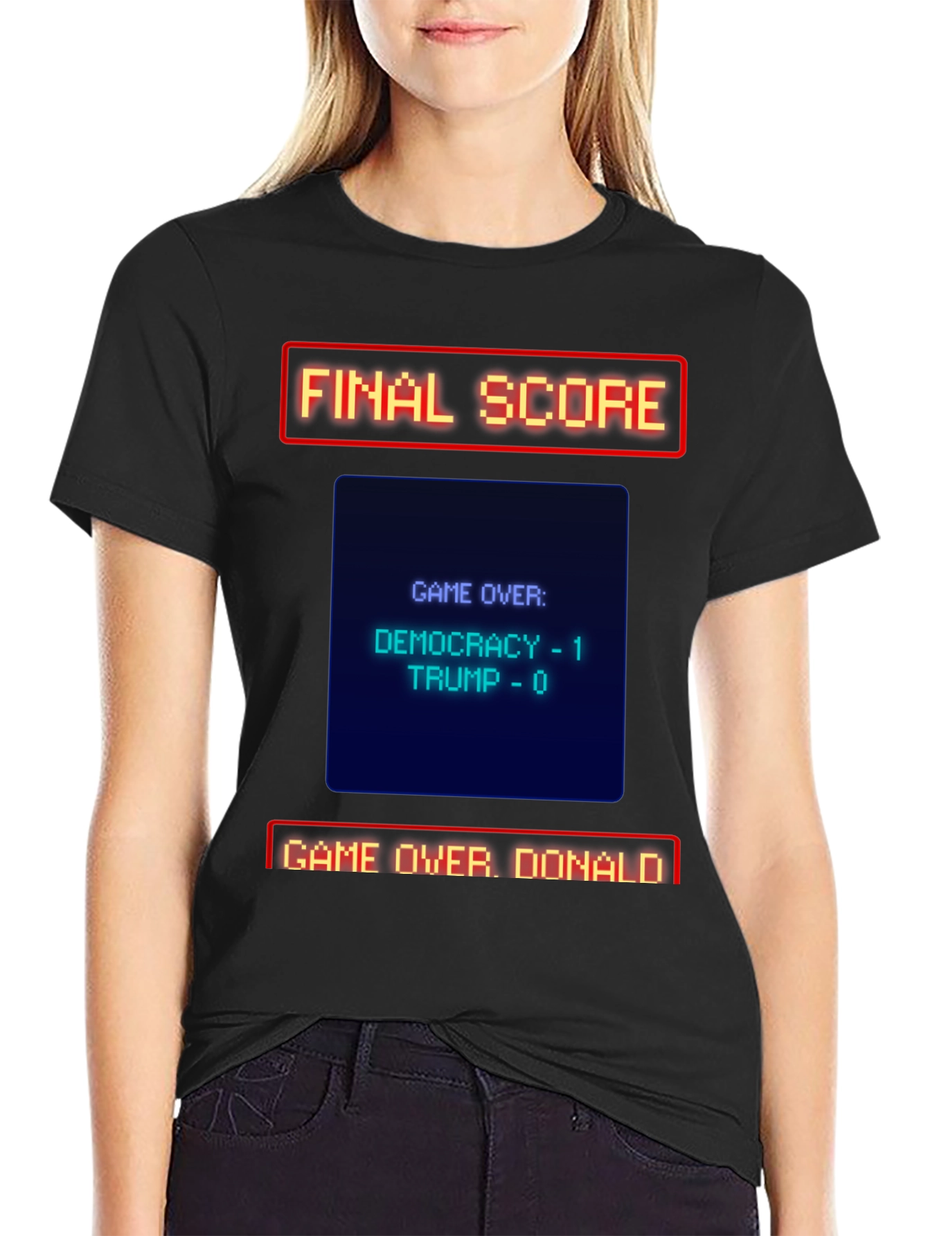 Democracy Wins - Game Over Donald T-Shirt