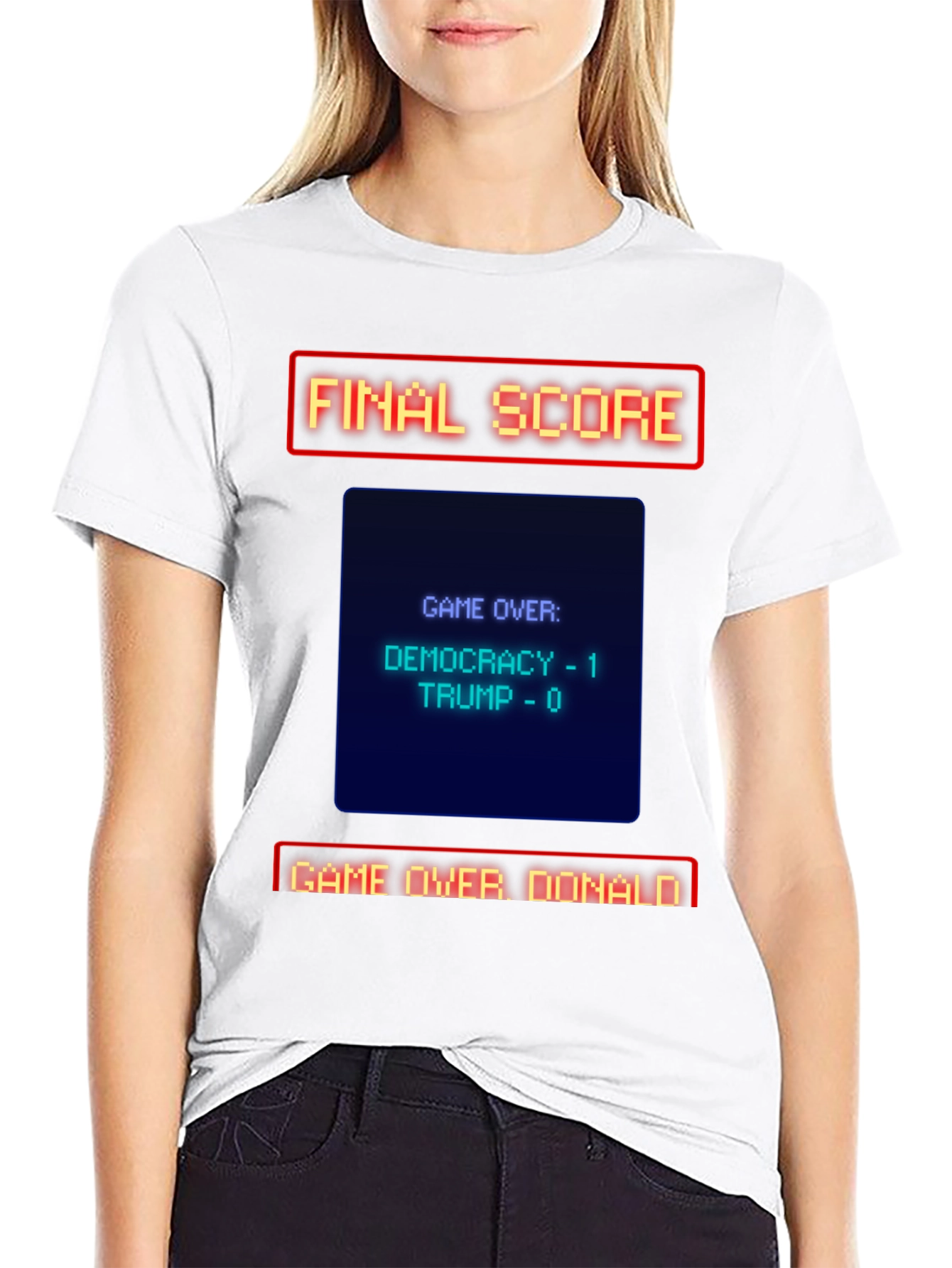 Democracy Wins - Game Over Donald T-Shirt
