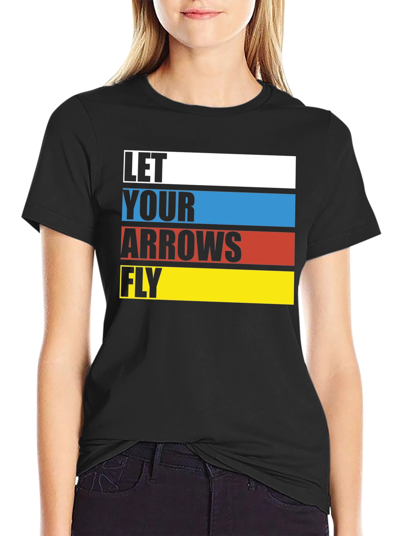 Let Your Arrows Fly Graphic Tee - Black