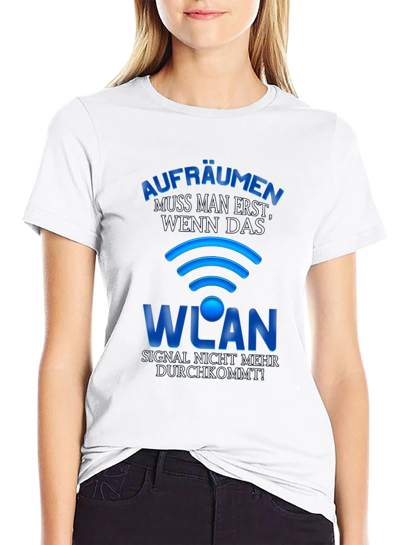 Funny WLAN T-Shirt - Clean When Signal Drops!