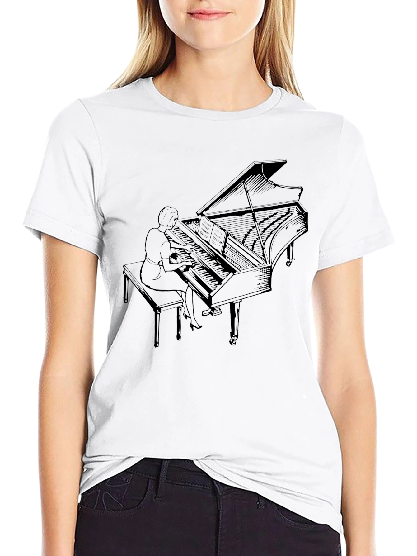 Grand Piano Player Graphic Tee