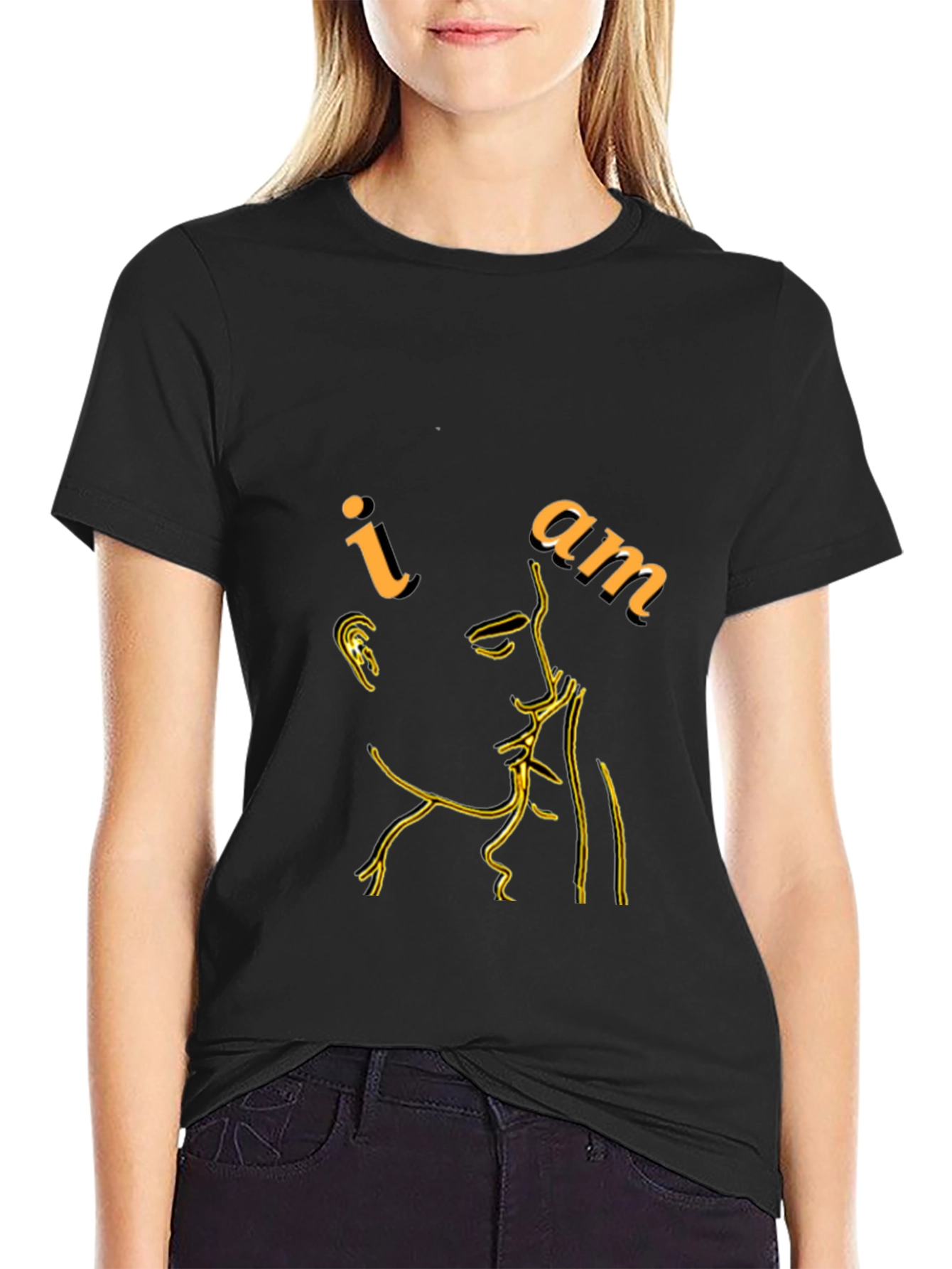 Minimalist I Am Graphic Black T-Shirt