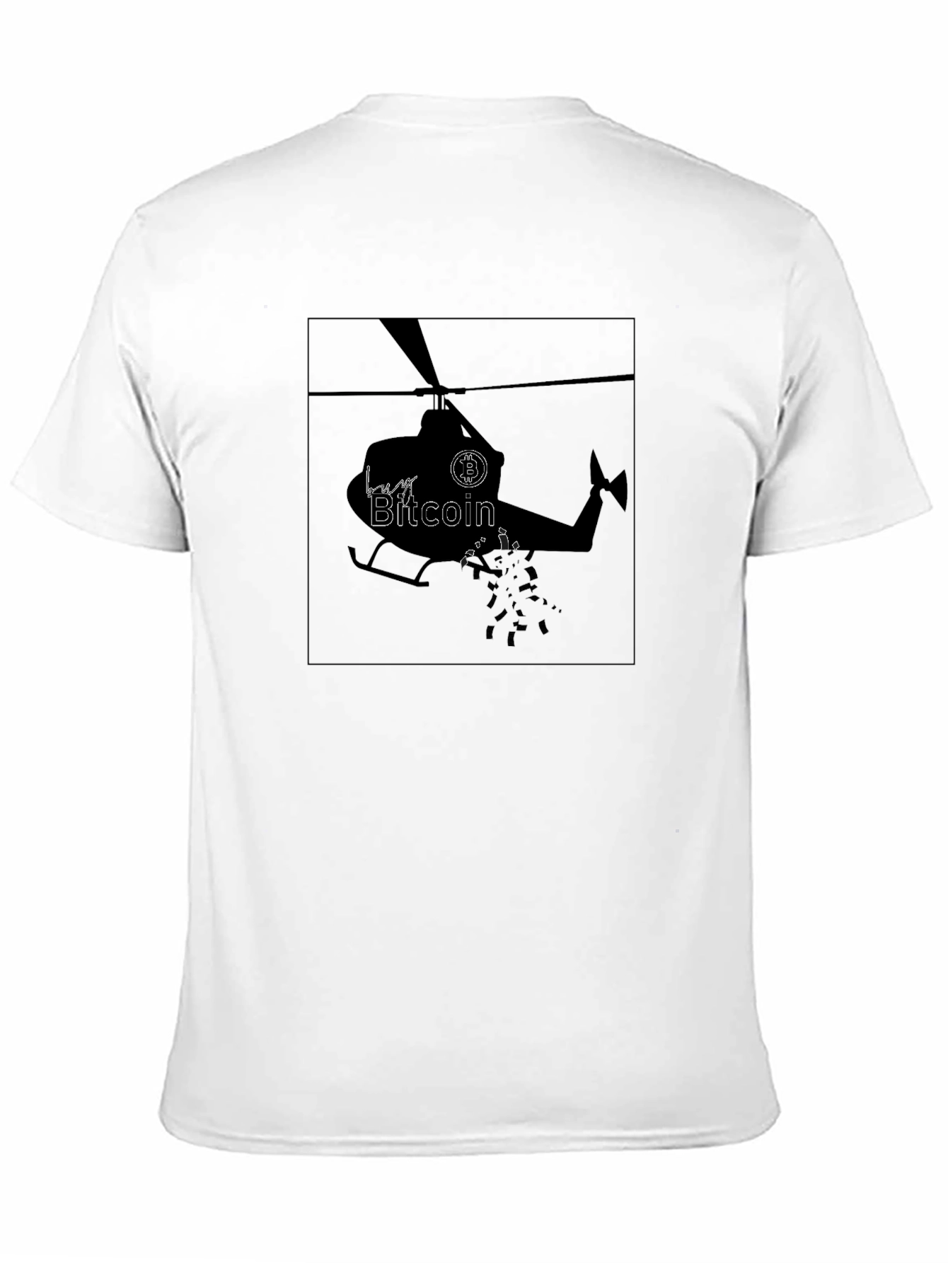 Bitcoin Helicopter Black T-Shirt
