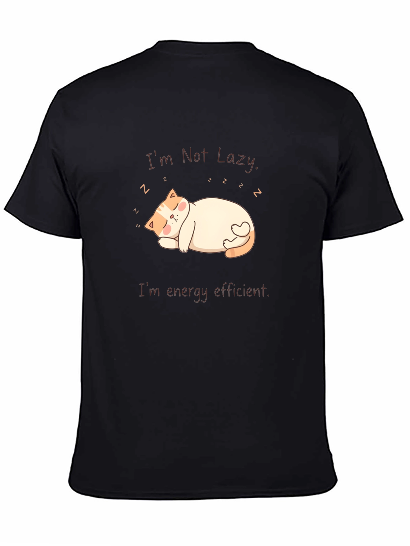 Funny Cat Graphic T-Shirt - Im Not Lazy