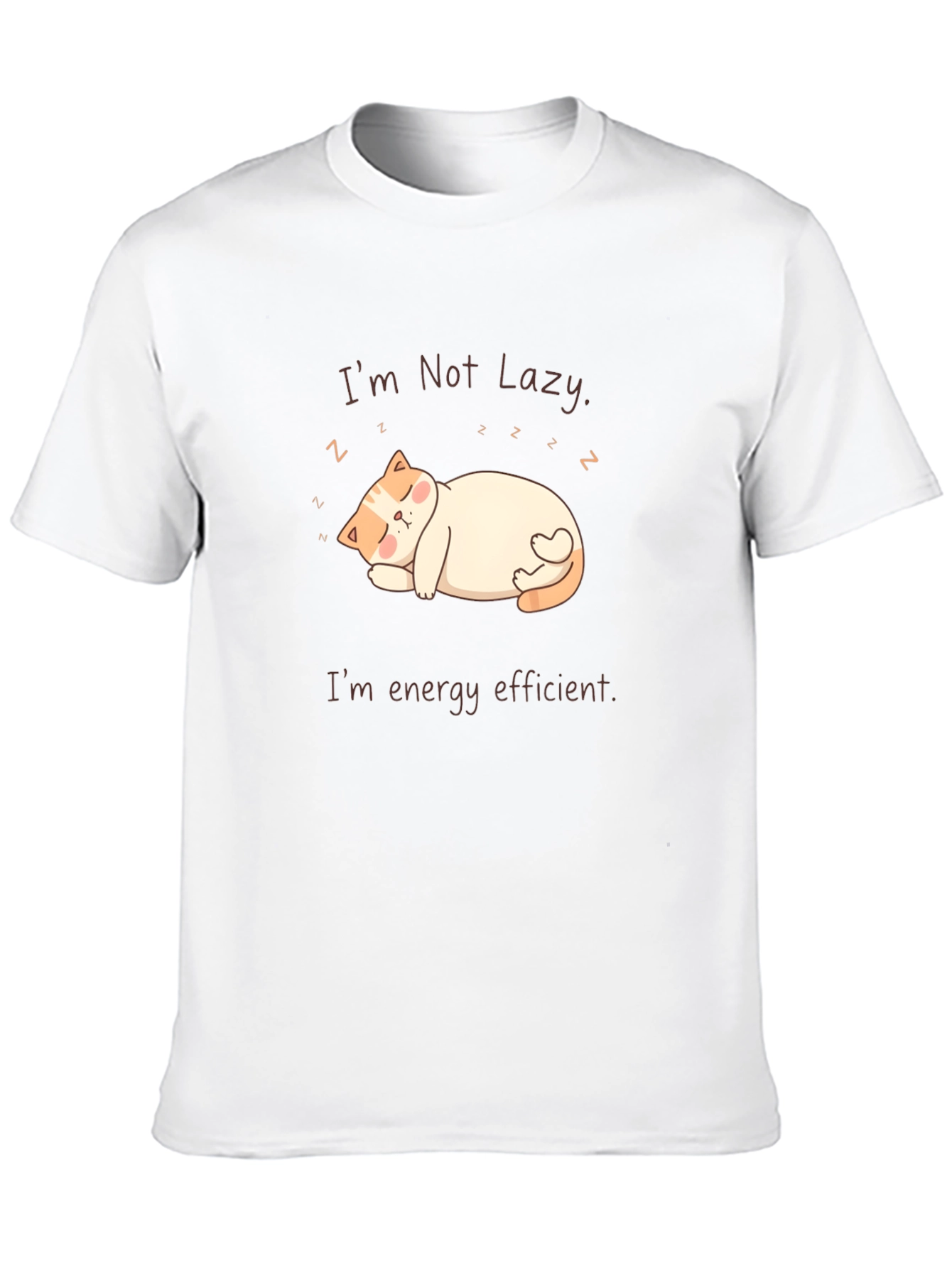 Funny Cat Graphic T-Shirt - Im Not Lazy