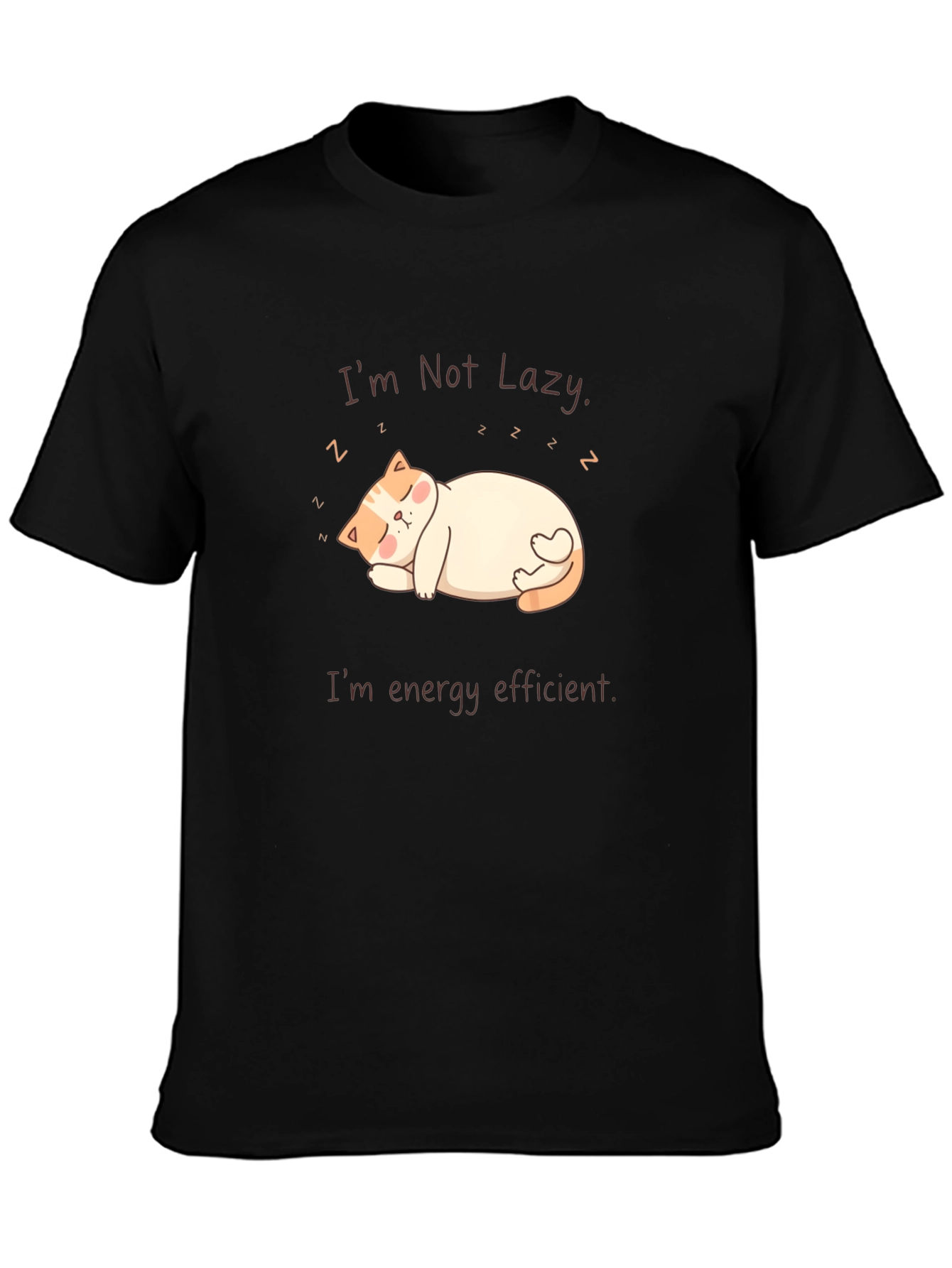 Funny Cat Graphic T-Shirt - Im Not Lazy
