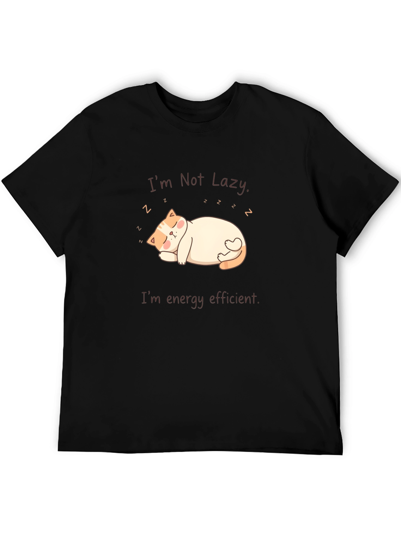 Funny Cat Graphic T-Shirt - Im Not Lazy