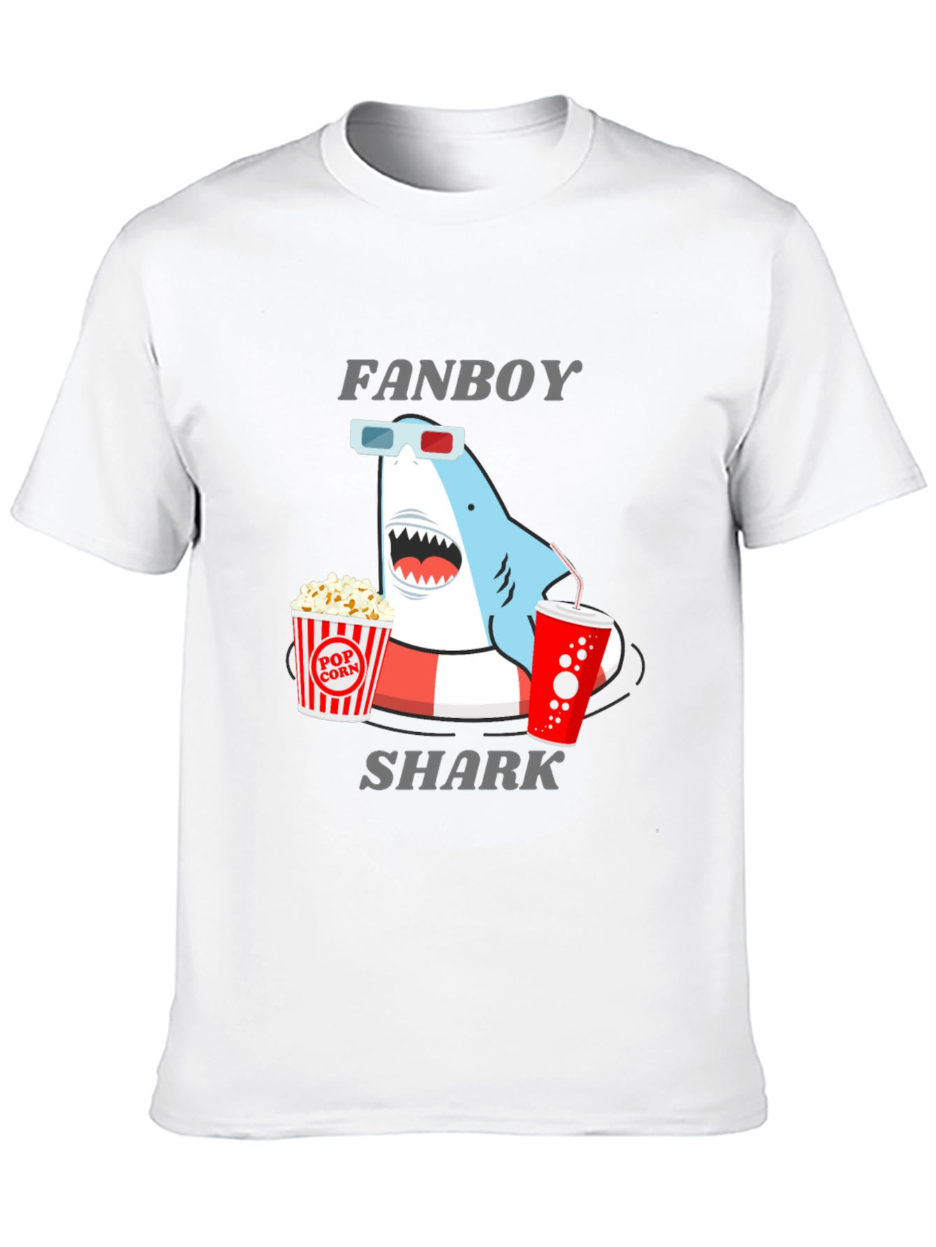 Fanboy Shark Graphic T-Shirt - Black Cotton Tee