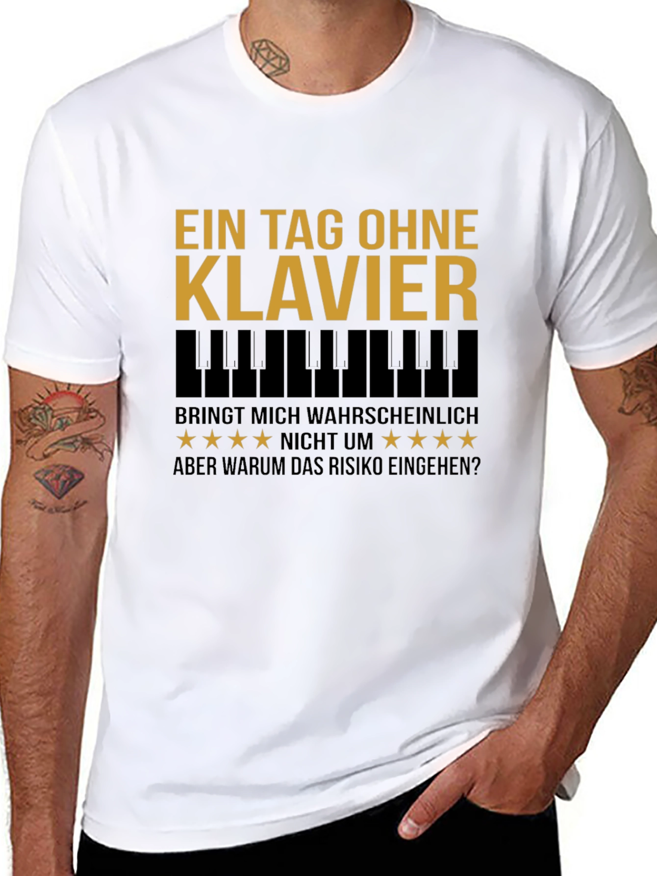 Piano Lover T-Shirt - One Day Without Piano