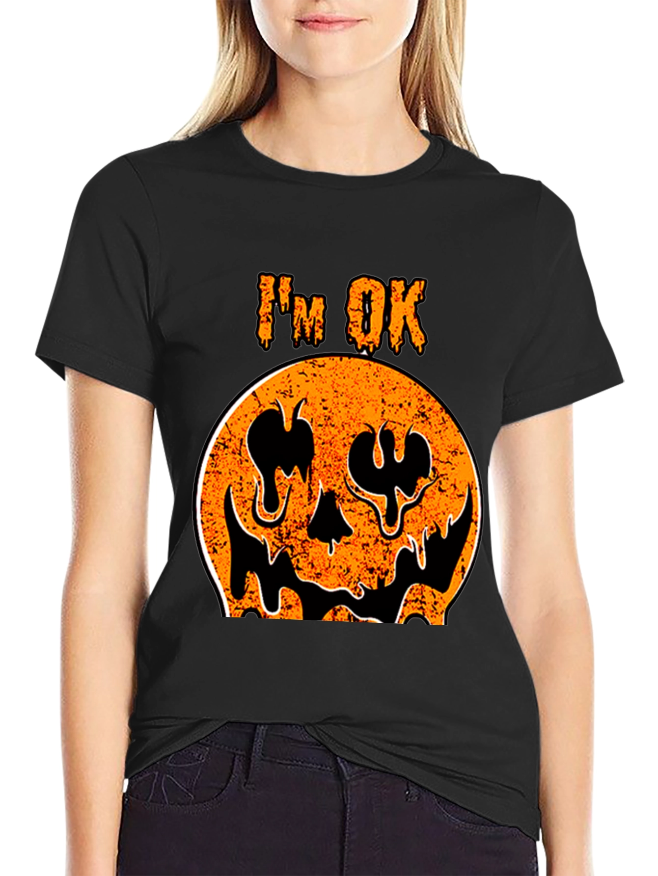 Im OK Pumpkin Graphic Tee - Halloween Shirt