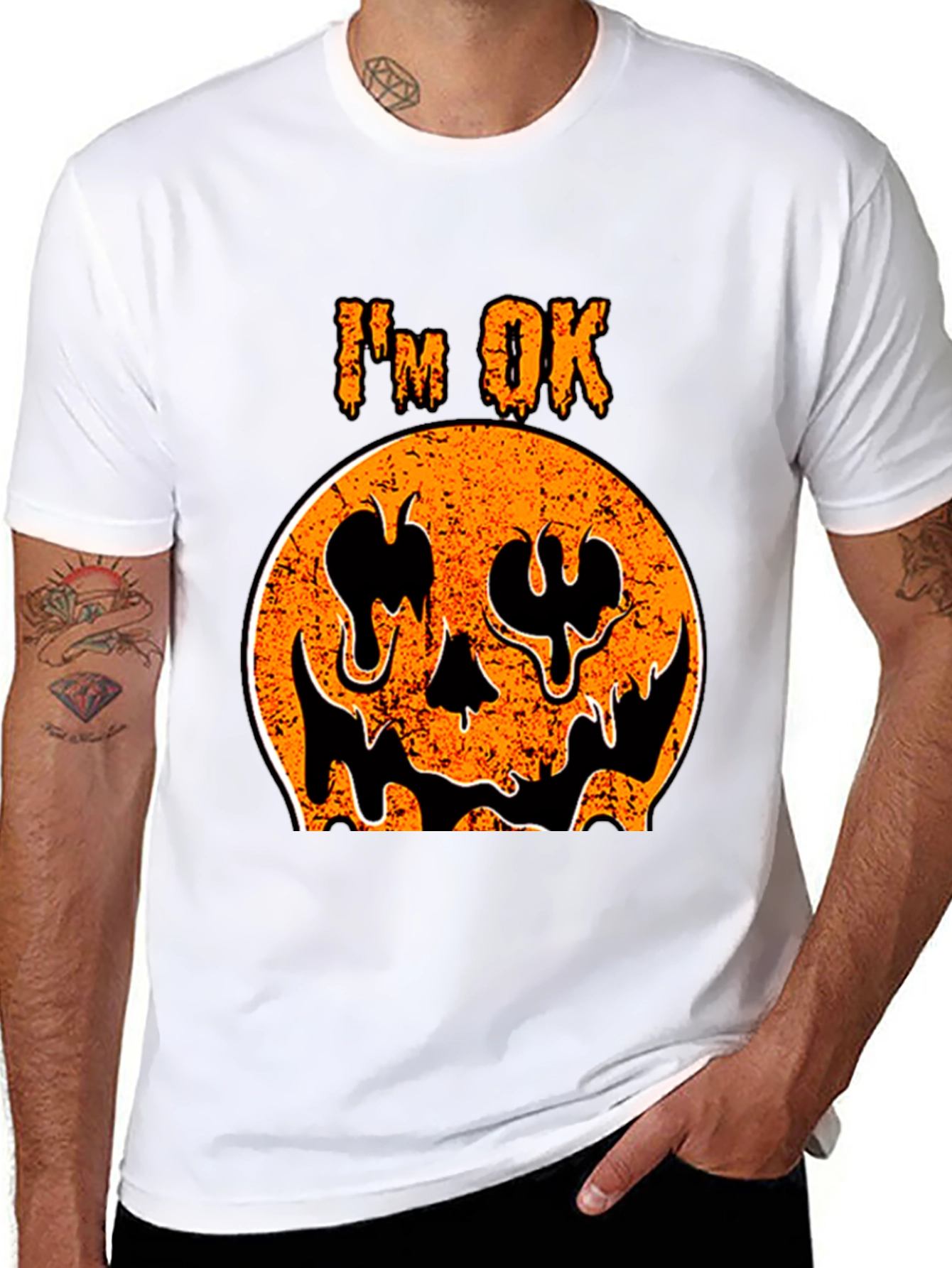 Im OK Pumpkin Graphic Tee - Halloween Shirt