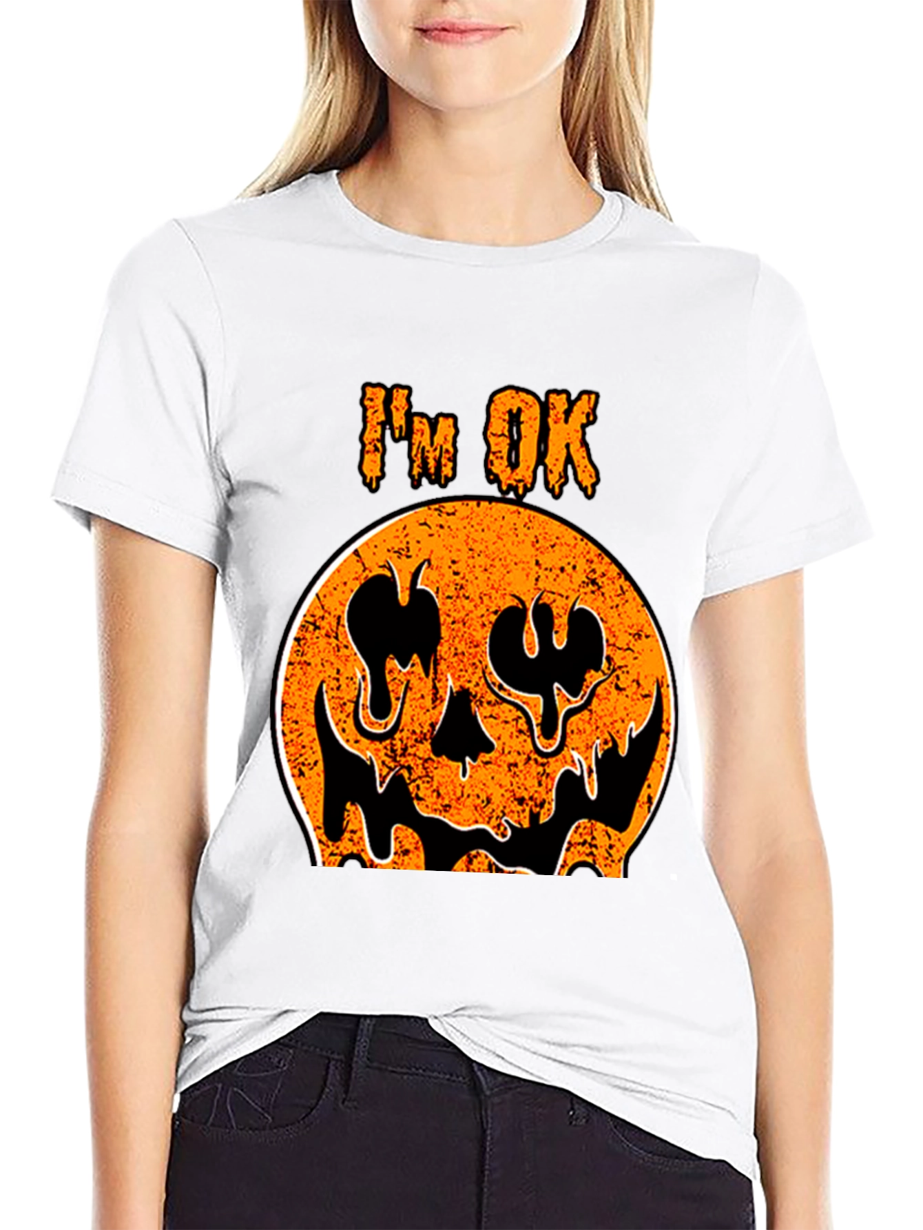Im OK Pumpkin Graphic Tee - Halloween Shirt