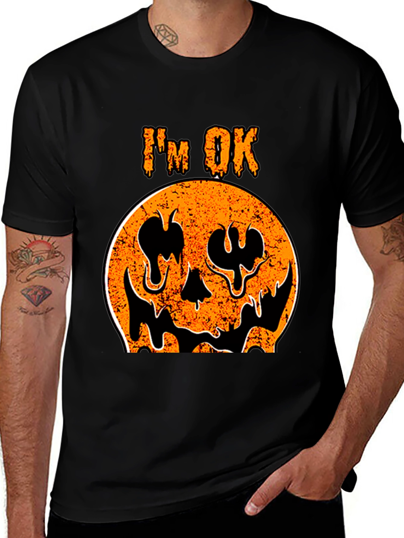 Im OK Pumpkin Graphic Tee - Halloween Shirt