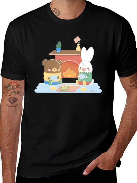 Cute Bear & Bunny Baking T-Shirt