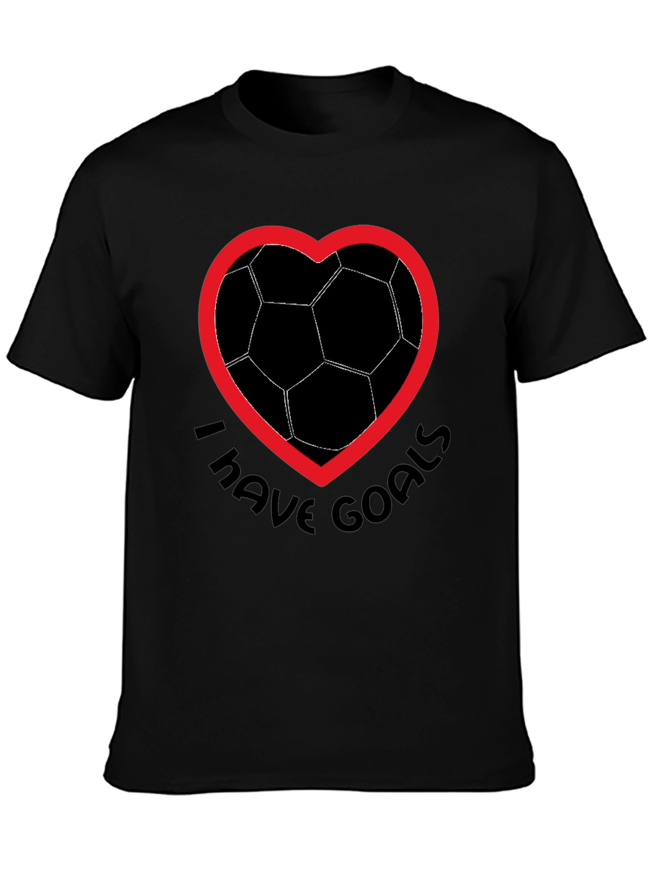 Soccer Goals T-Shirt - Heart & Ball Design