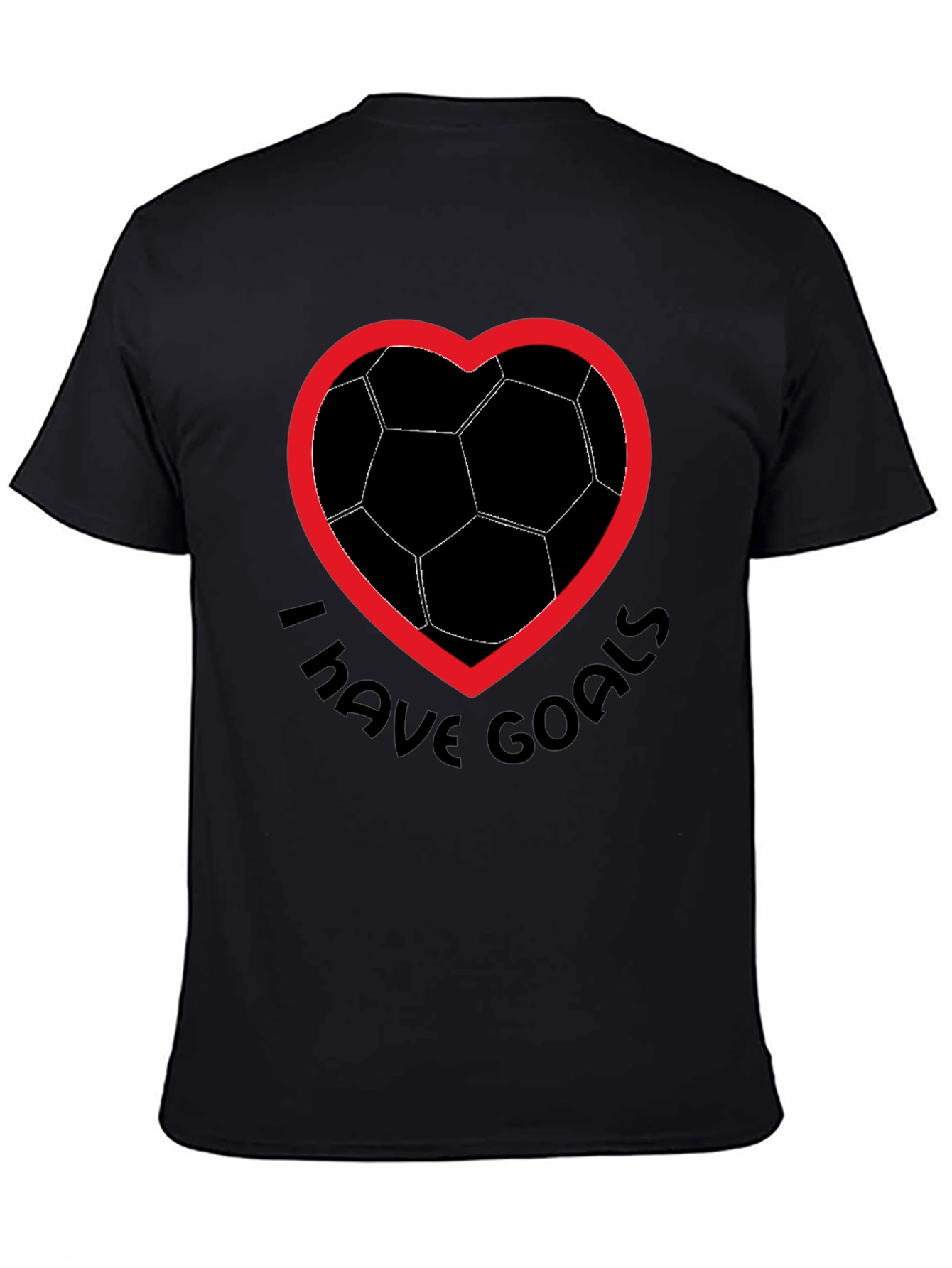 Soccer Goals T-Shirt - Heart & Ball Design