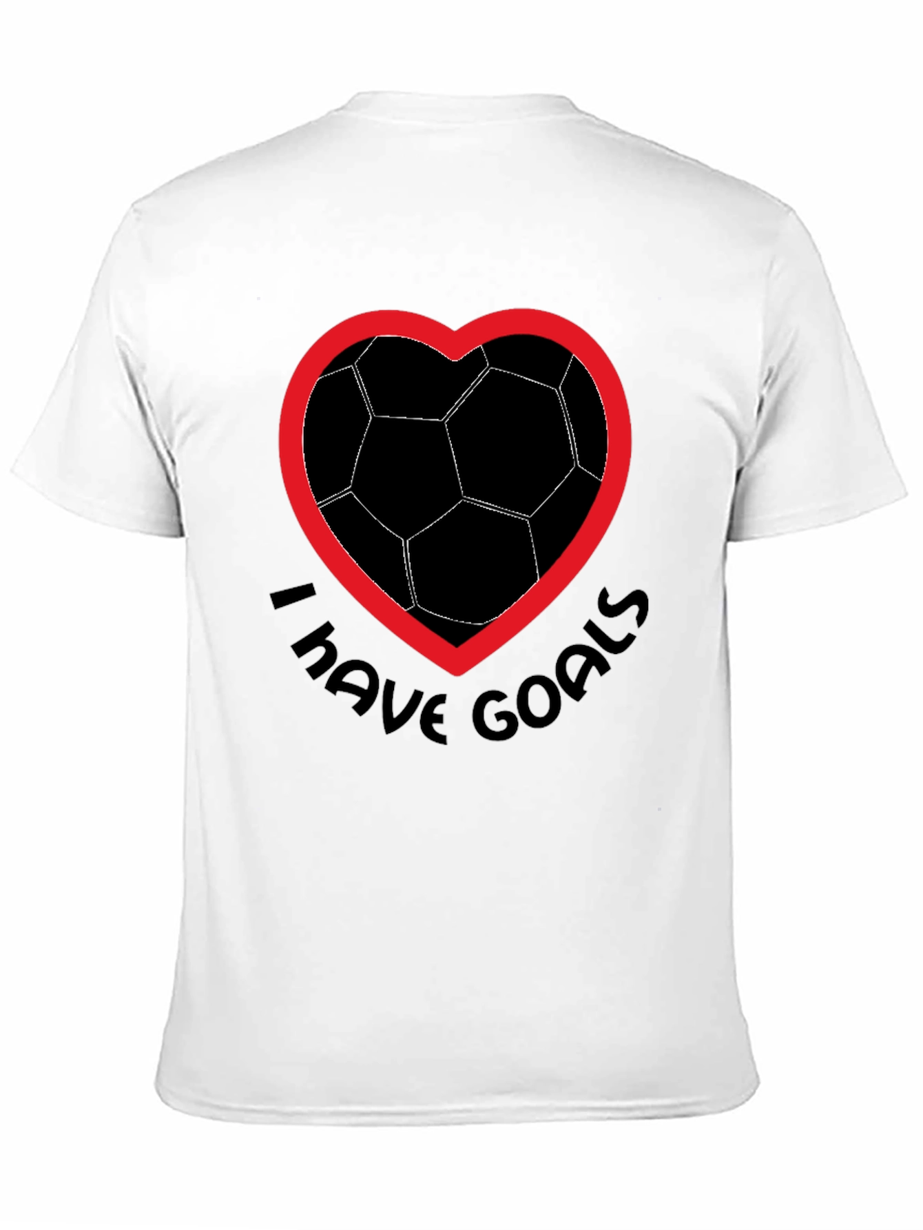 Soccer Goals T-Shirt - Heart & Ball Design