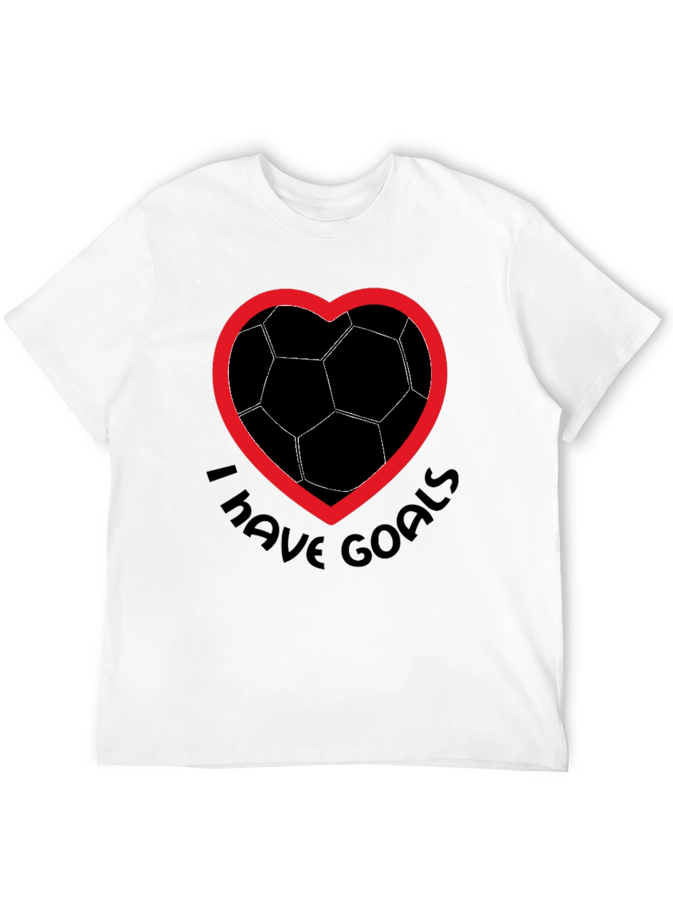 Soccer Goals T-Shirt - Heart & Ball Design