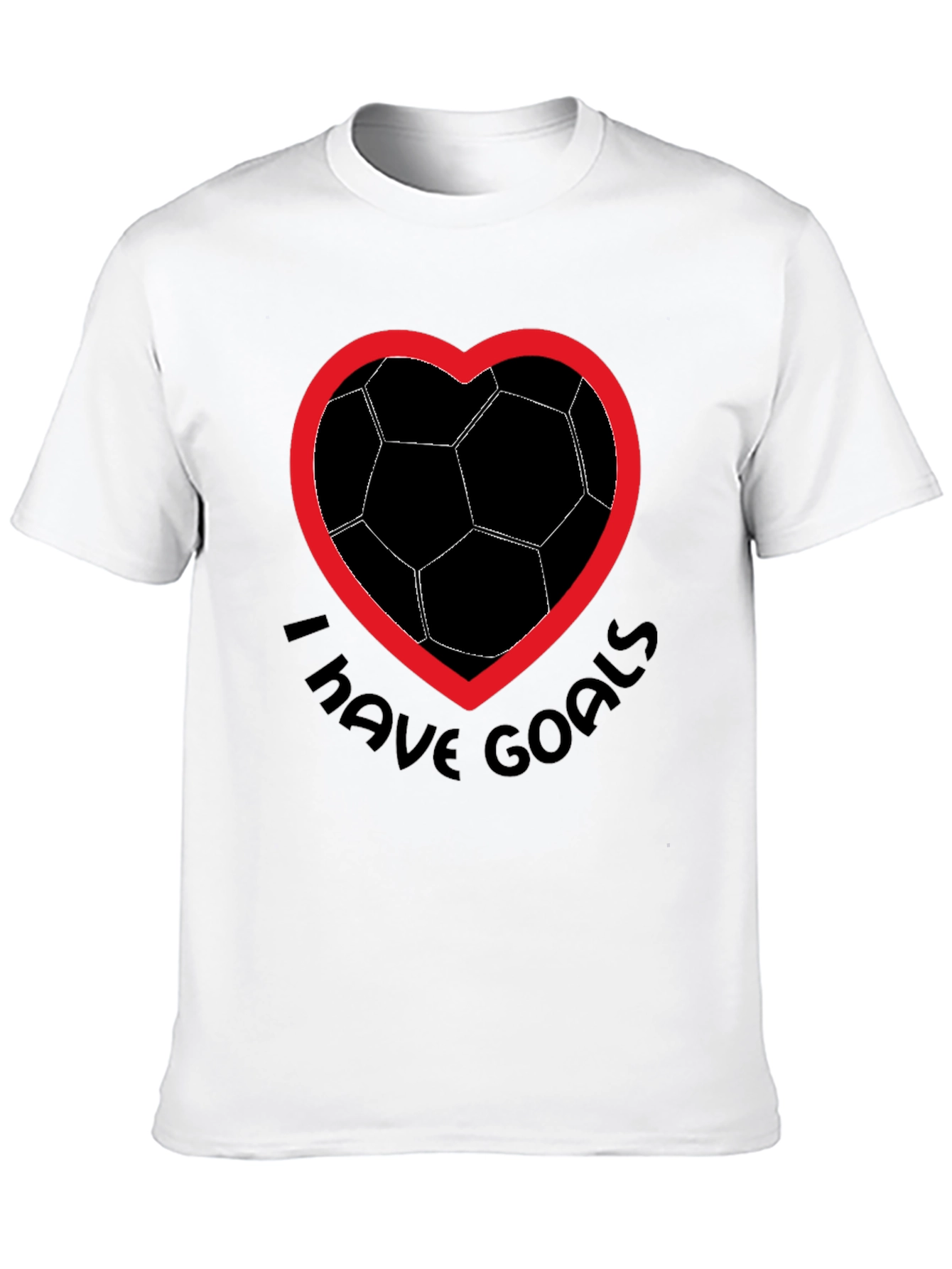 Soccer Goals T-Shirt - Heart & Ball Design