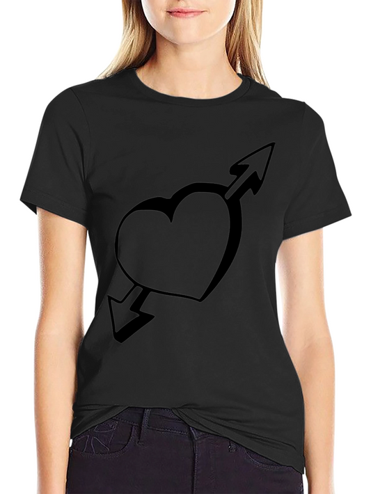 Heart Arrow Black T-Shirt