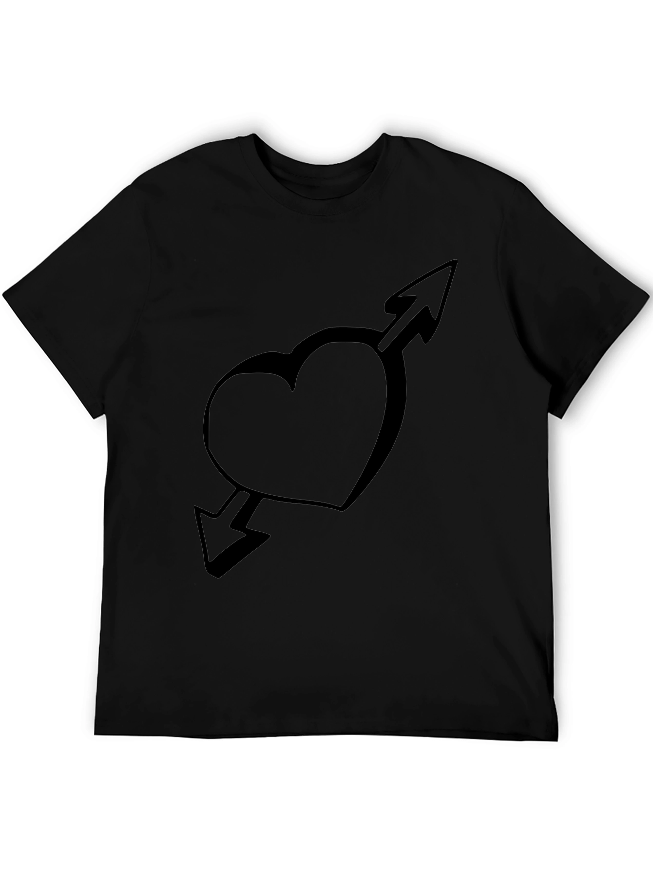 Heart Arrow Black T-Shirt