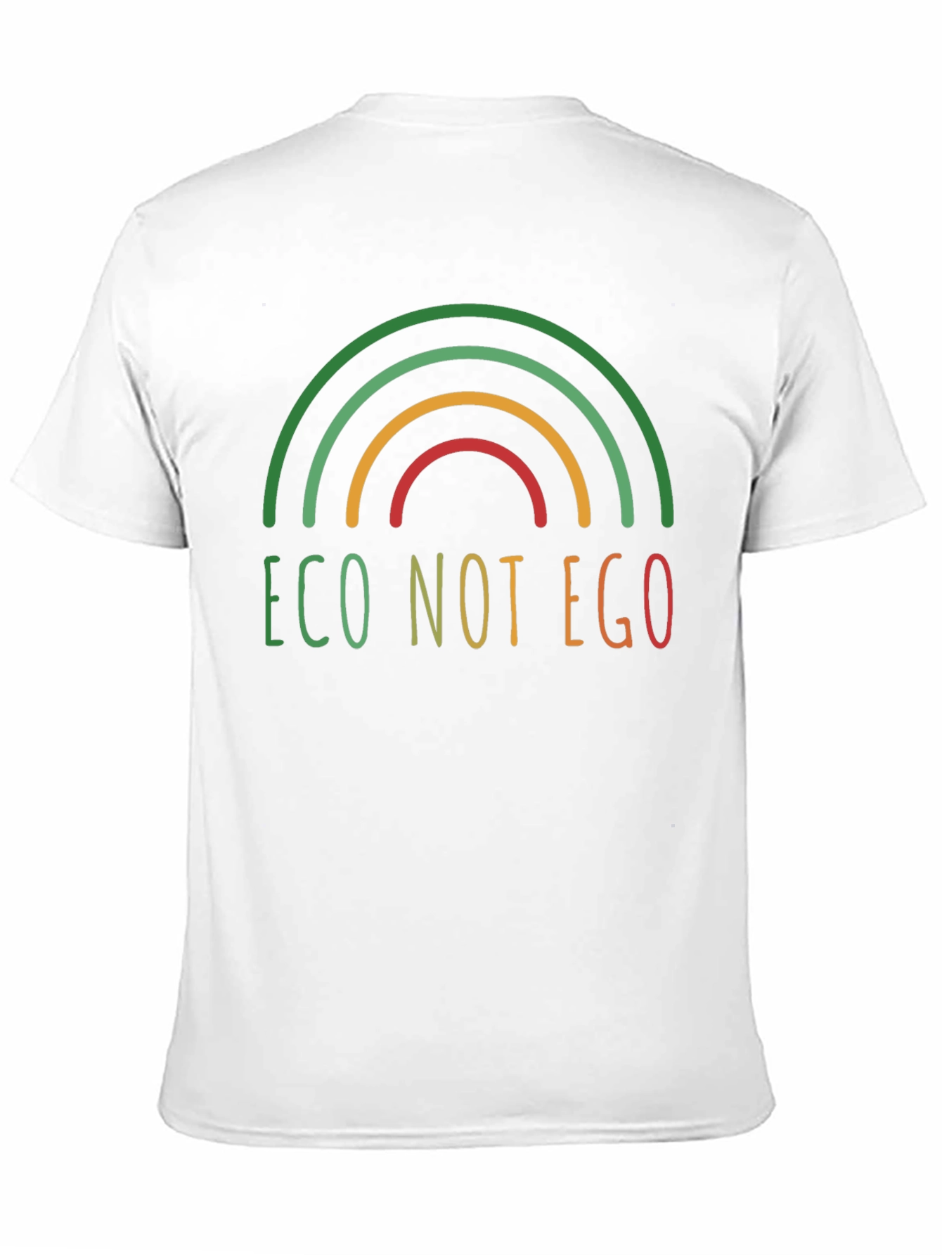 Eco Not Ego T-Shirt - Black Rainbow Graphic Tee