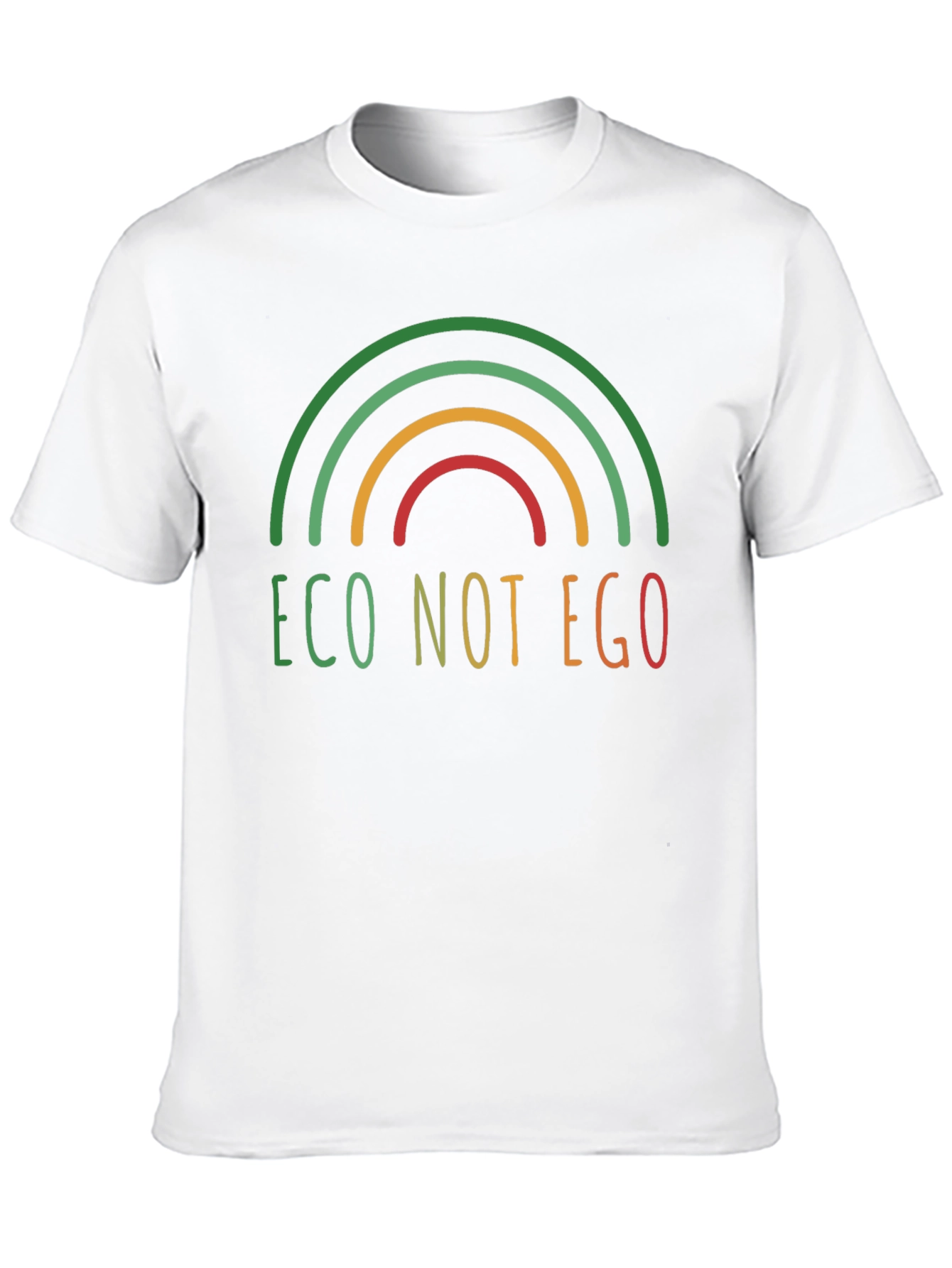 Eco Not Ego T-Shirt - Black Rainbow Graphic Tee