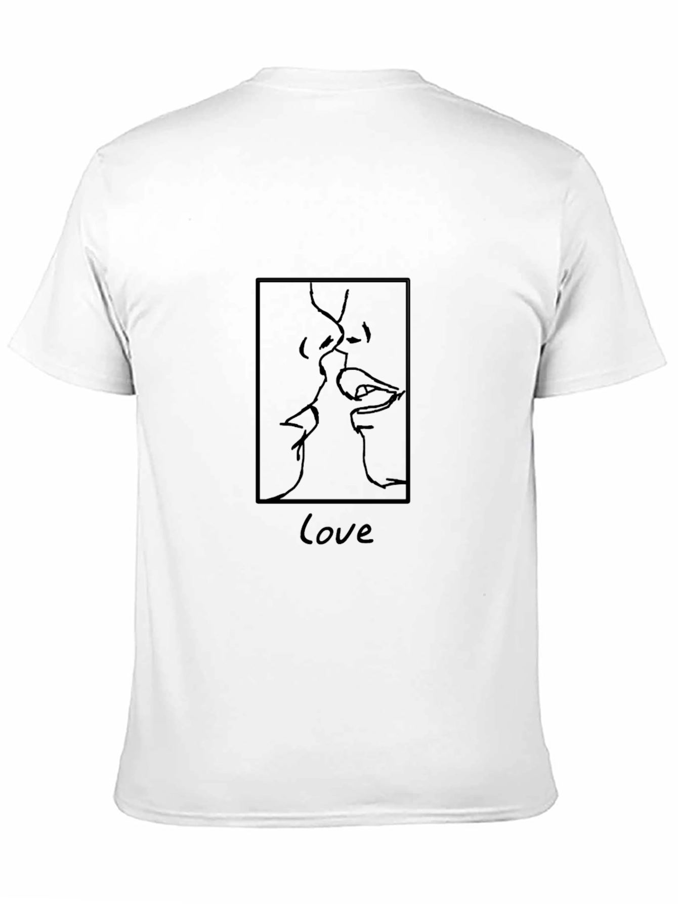 Love Line Art Graphic Tee - Black