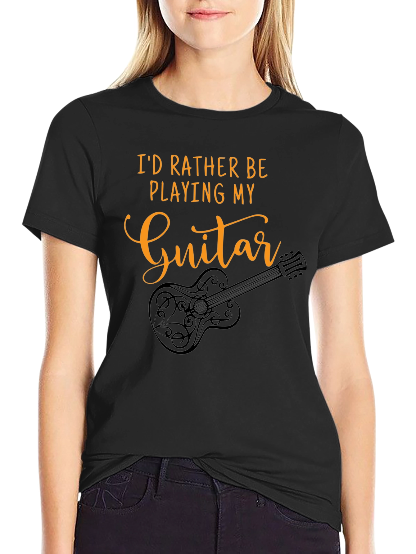 Guitar Player T-Shirt - Id Rather Be Playing