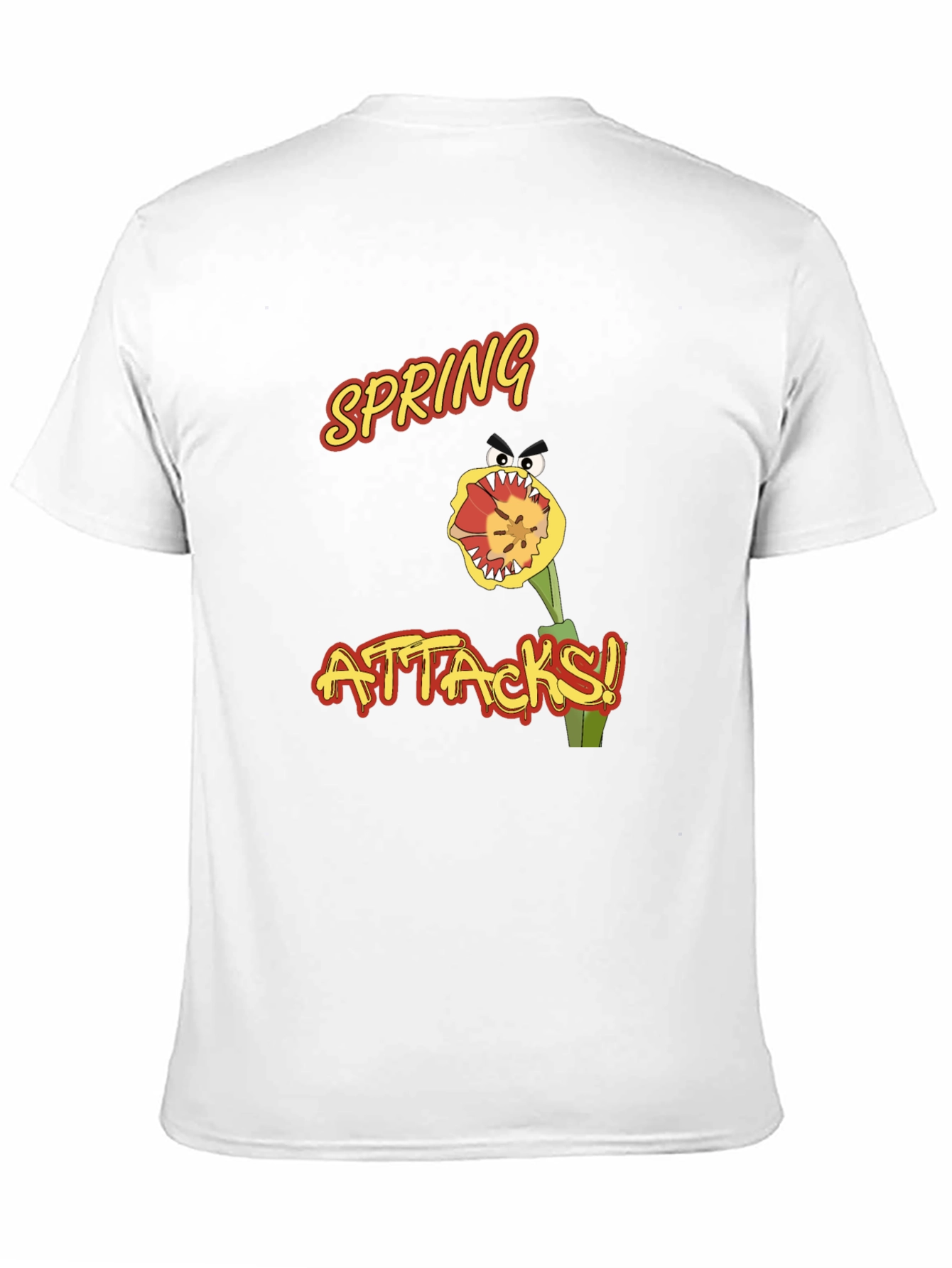 Spring Attacks! Graphic Print Black T-Shirt