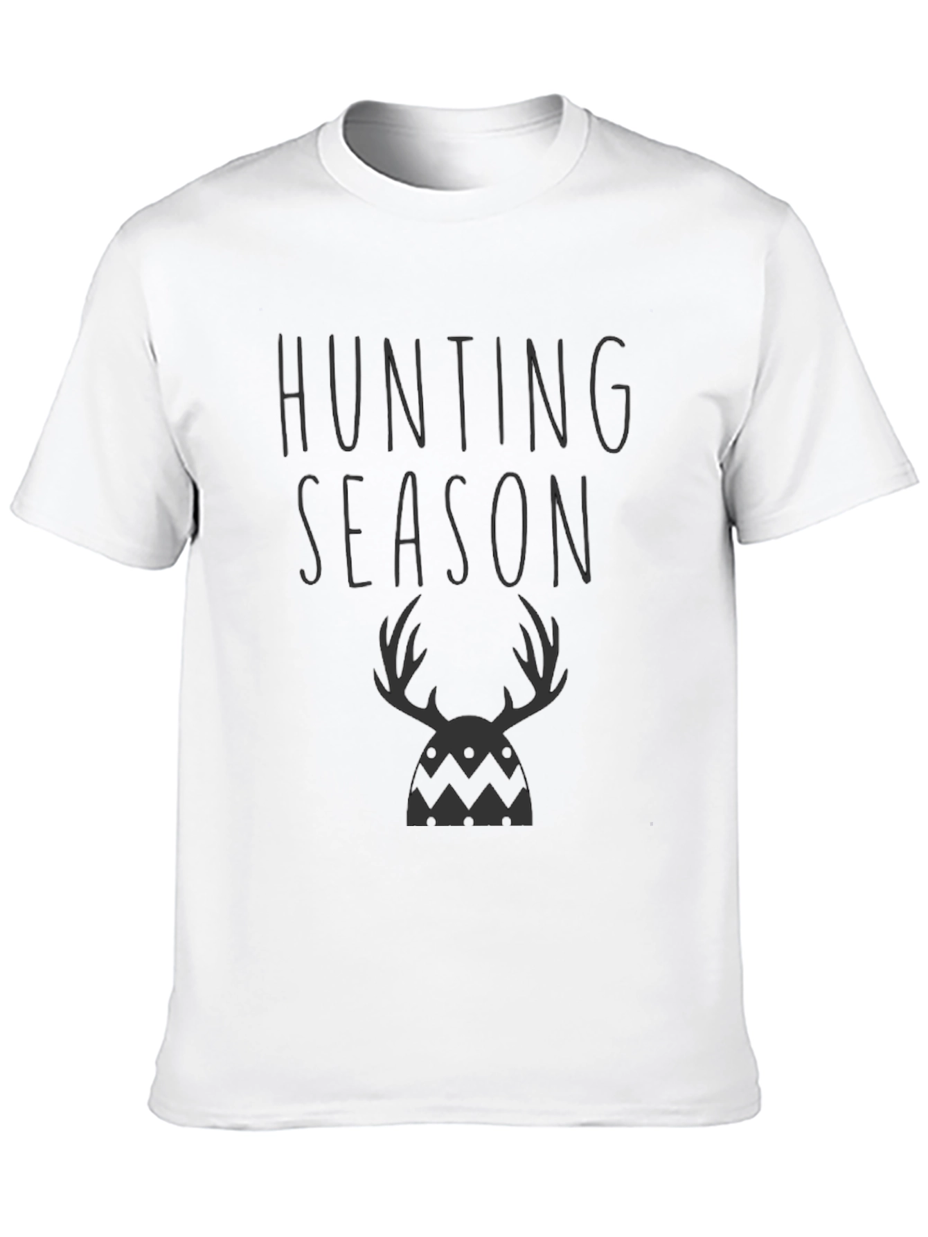 Hunting Season Graphic Tee - Black Cotton T-Shirt