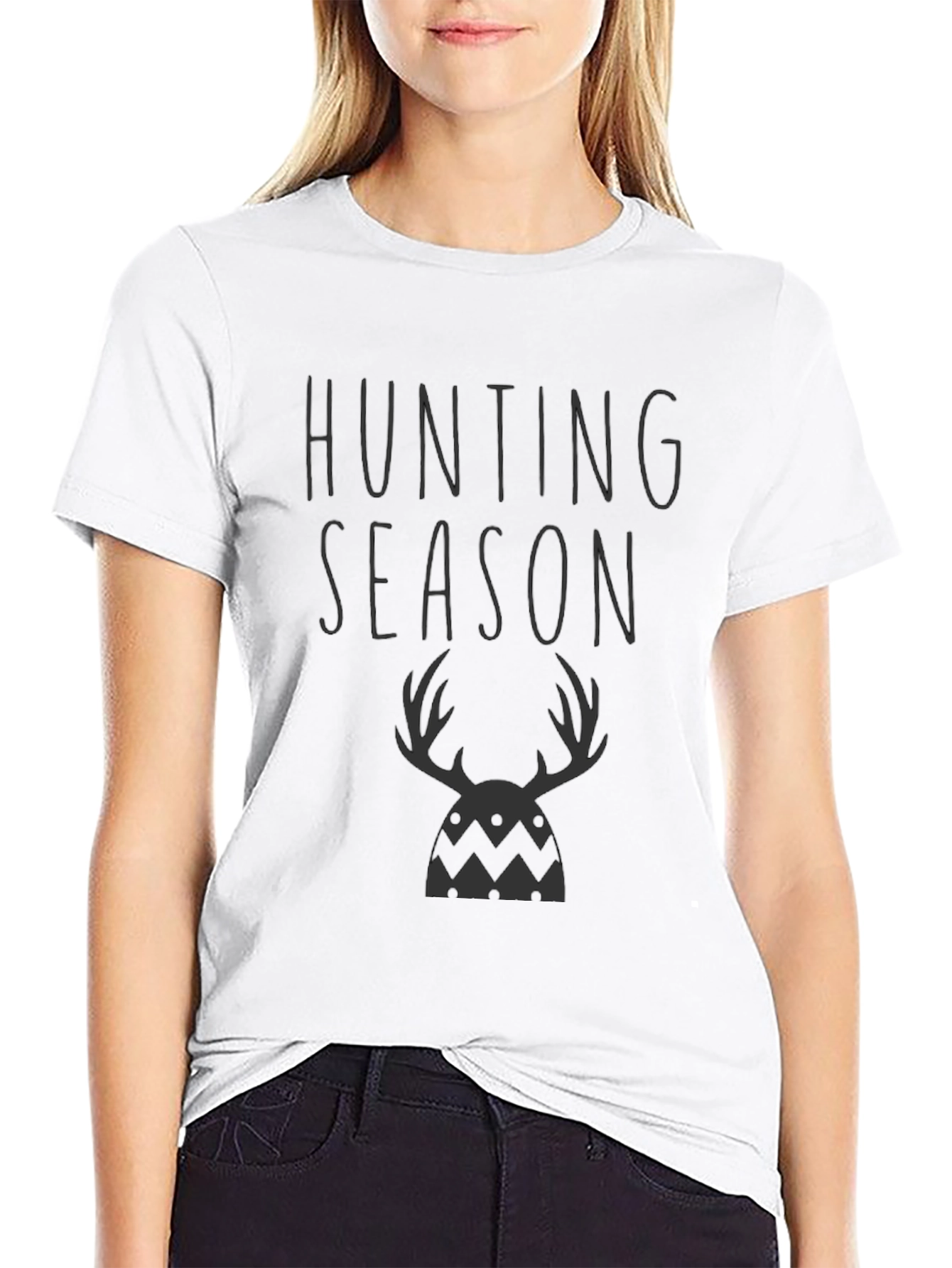 Hunting Season Graphic Tee - Black Cotton T-Shirt