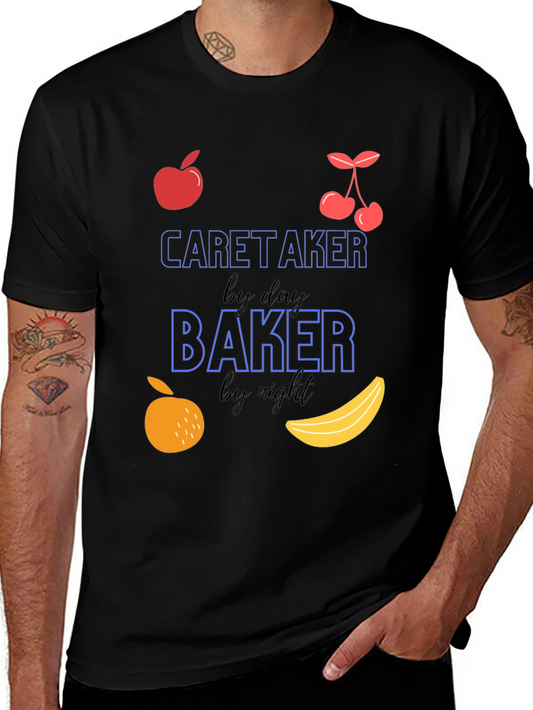 Caretaker by Day Baker by Night Graphic Tee