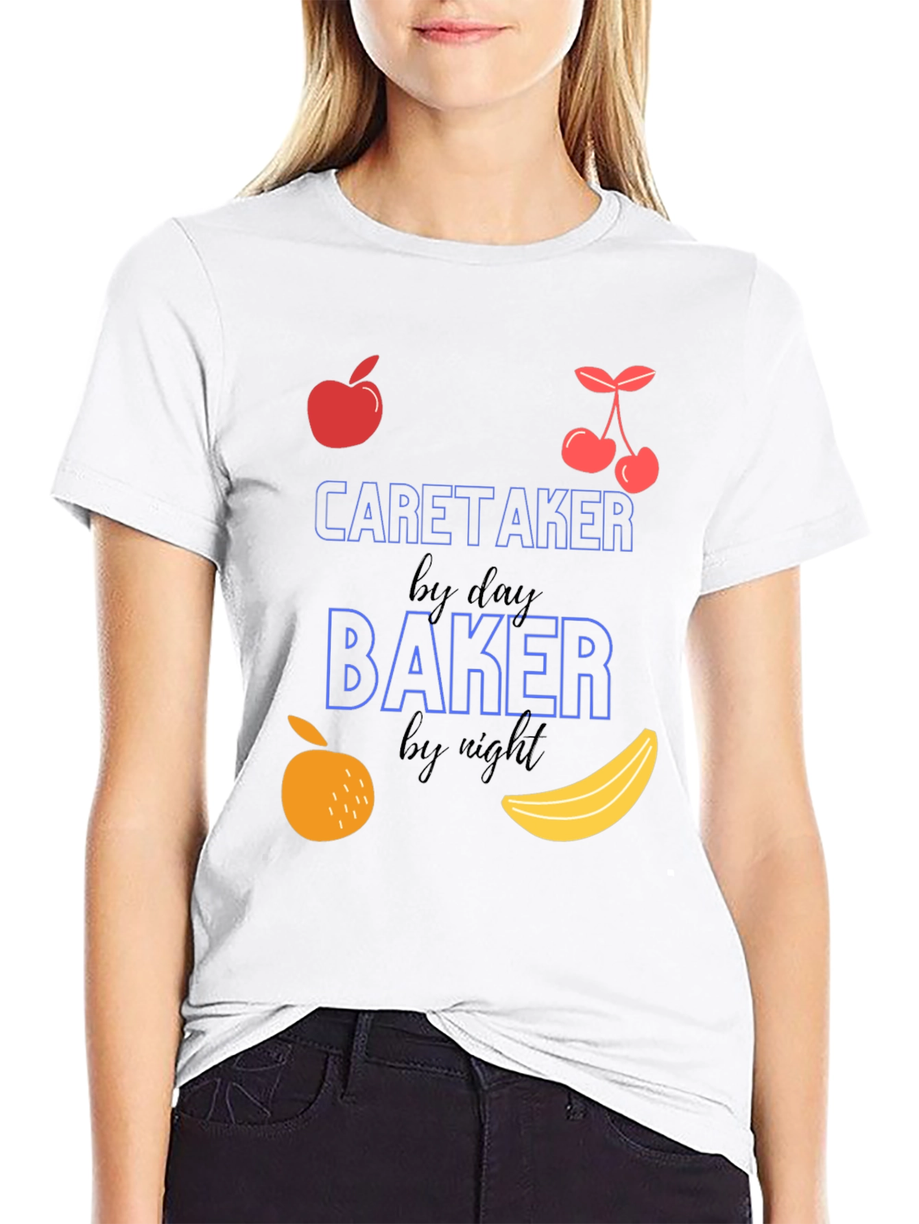 Caretaker by Day Baker by Night Graphic Tee