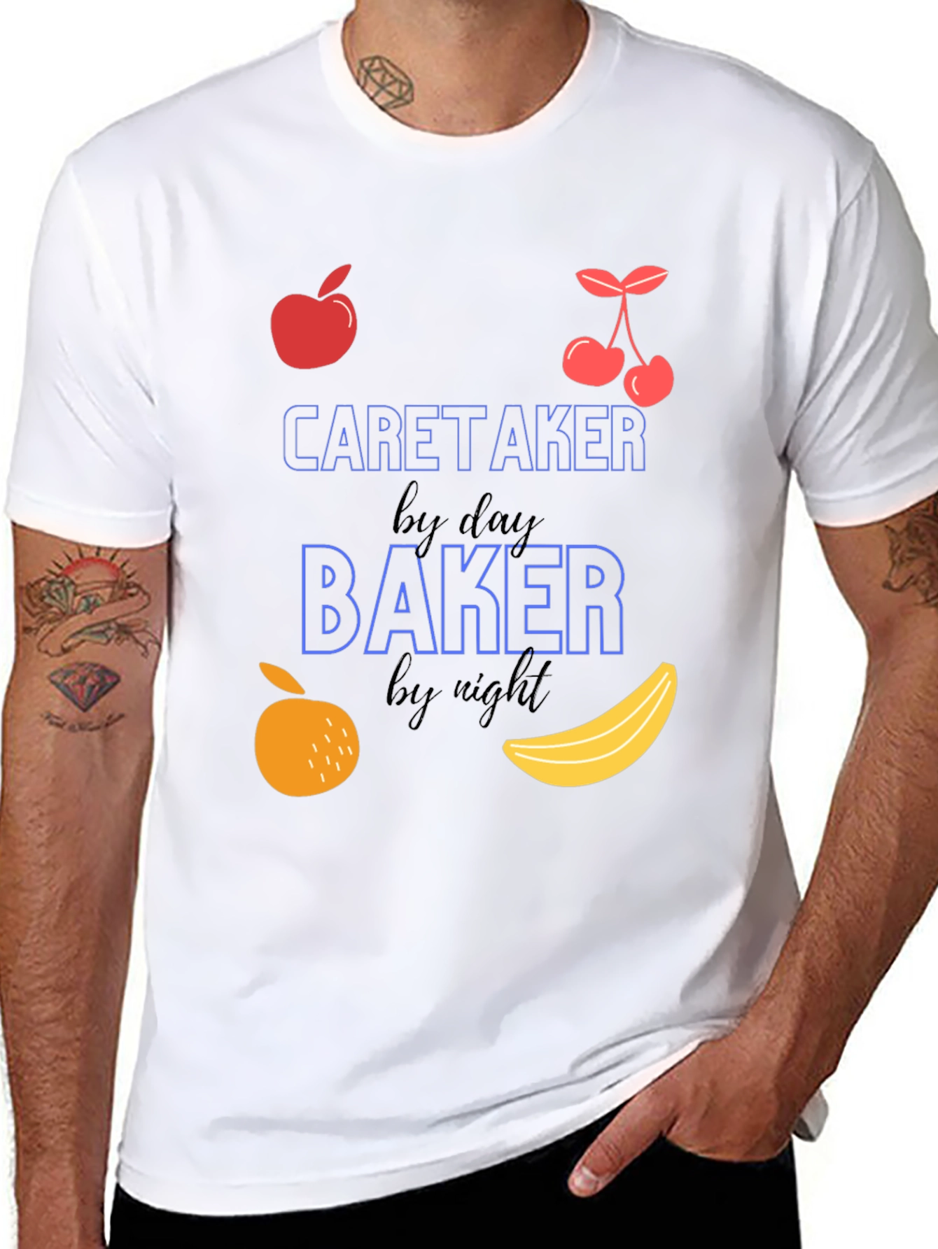 Caretaker by Day Baker by Night Graphic Tee