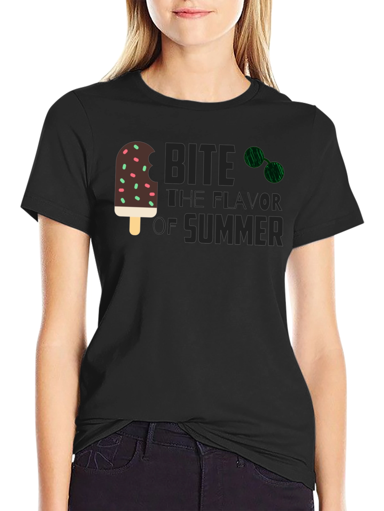 Bite The Flavor Of Summer T-Shirt - Black
