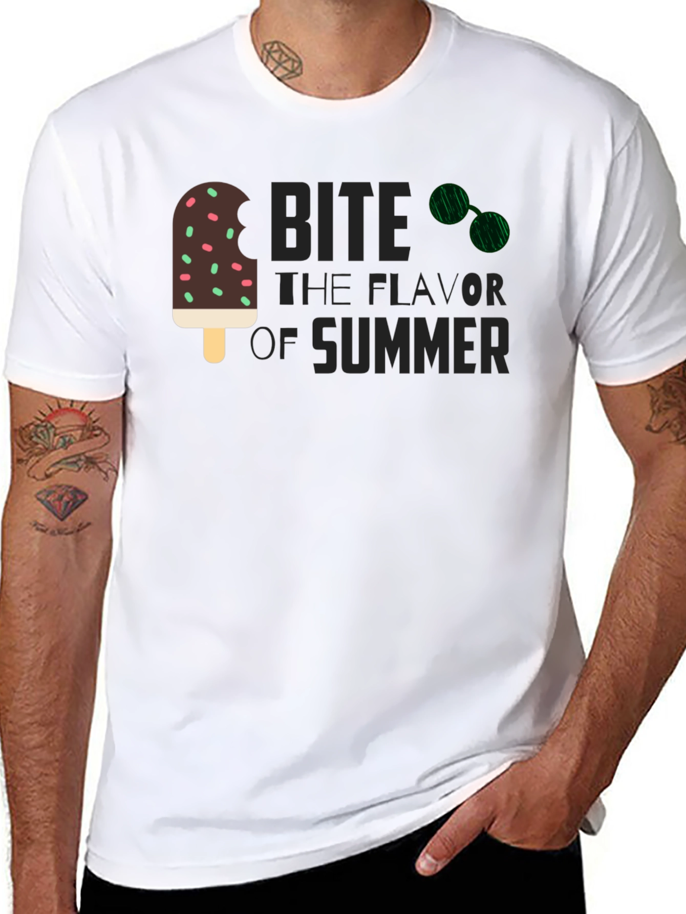 Bite The Flavor Of Summer T-Shirt - Black