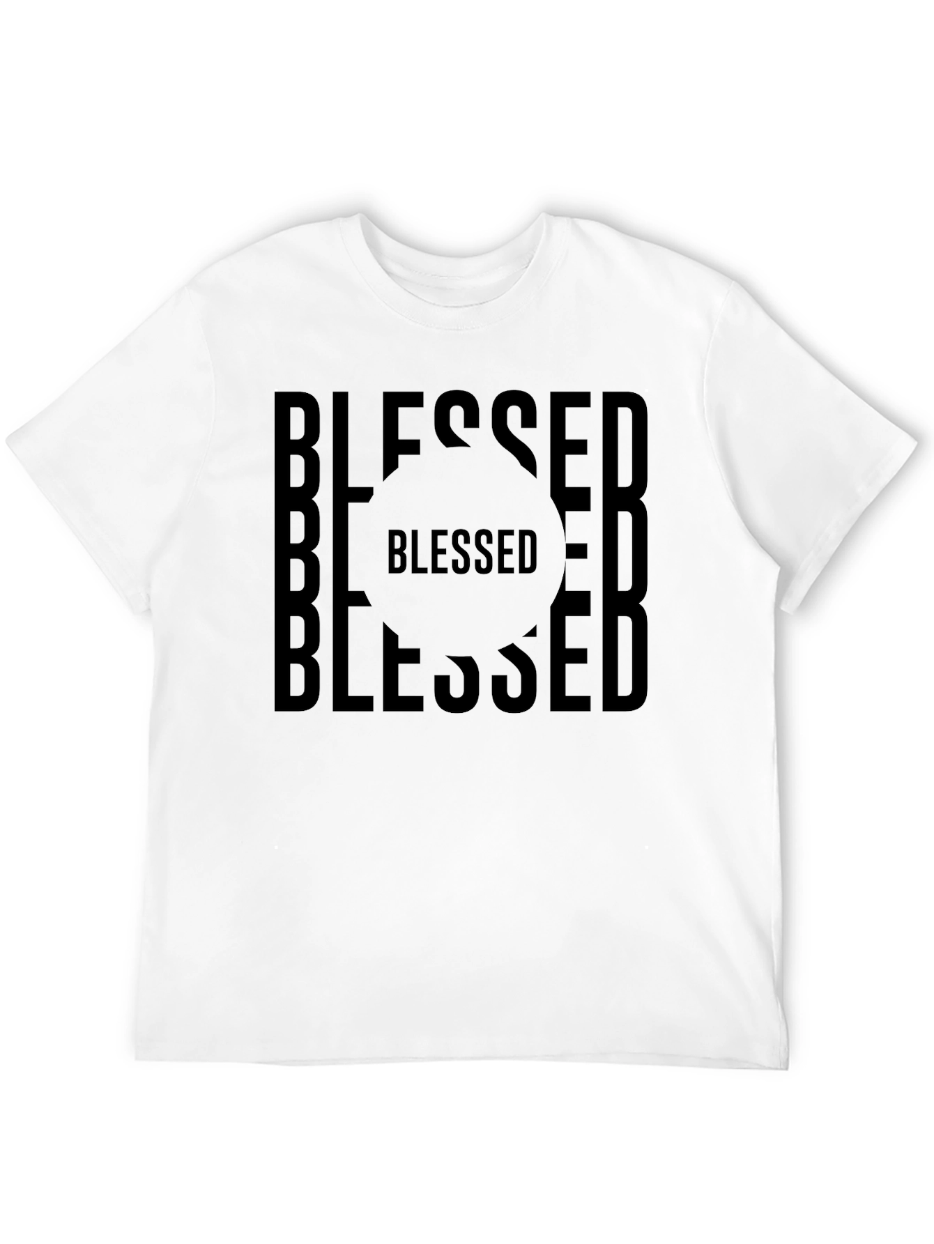 Blessed Graphic Print Black T-Shirt