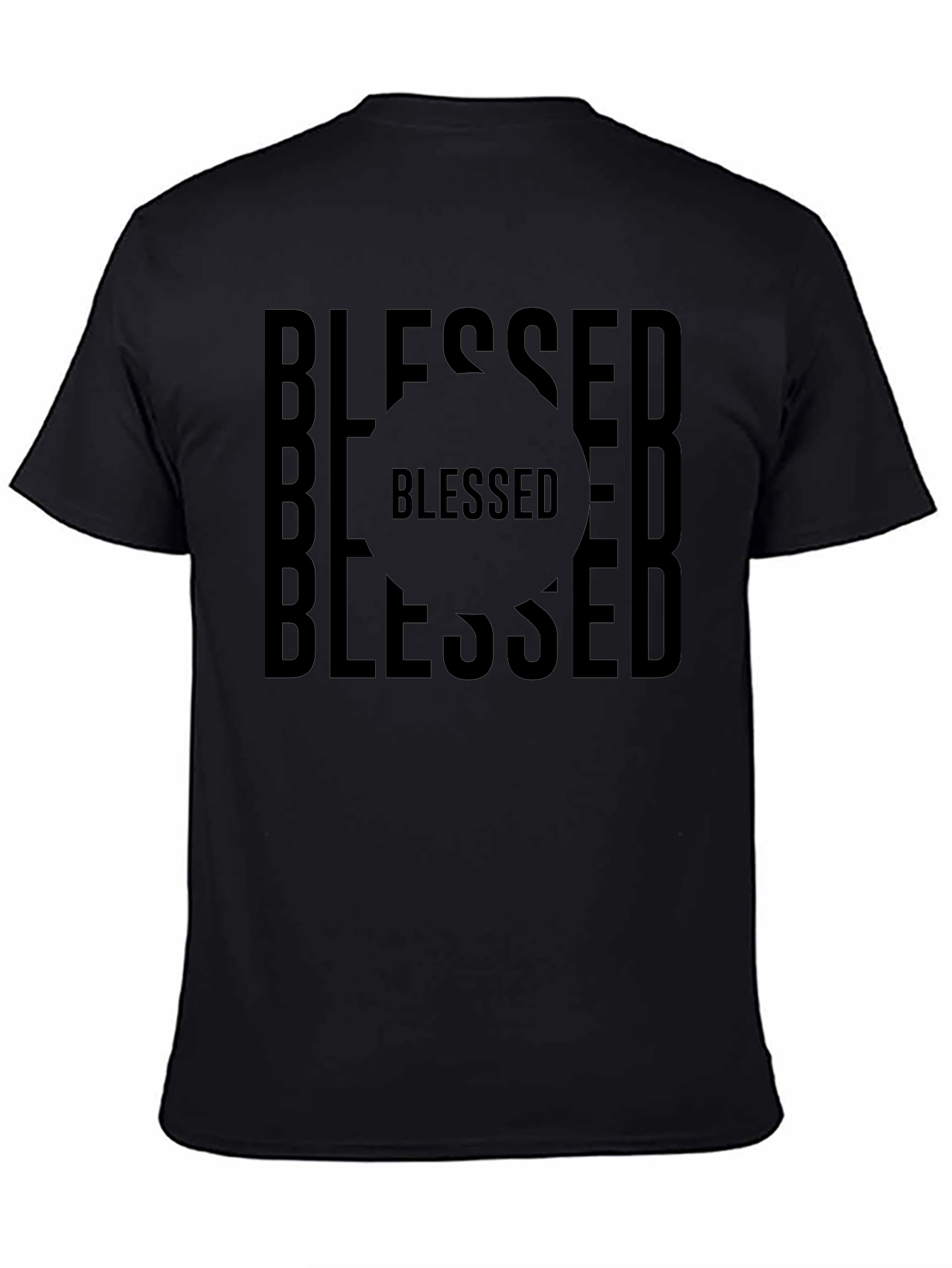 Blessed Graphic Print Black T-Shirt