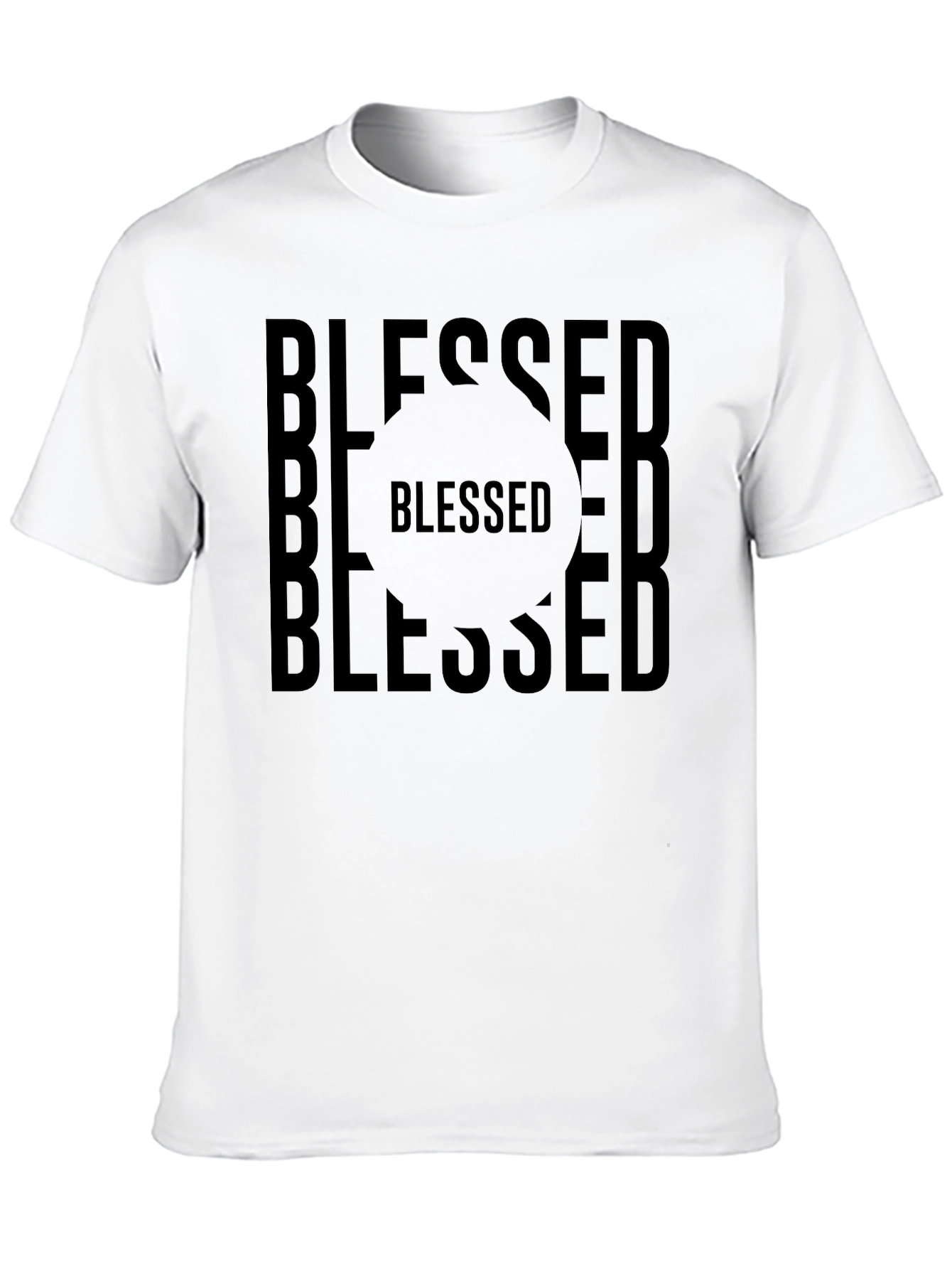 Blessed Graphic Print Black T-Shirt