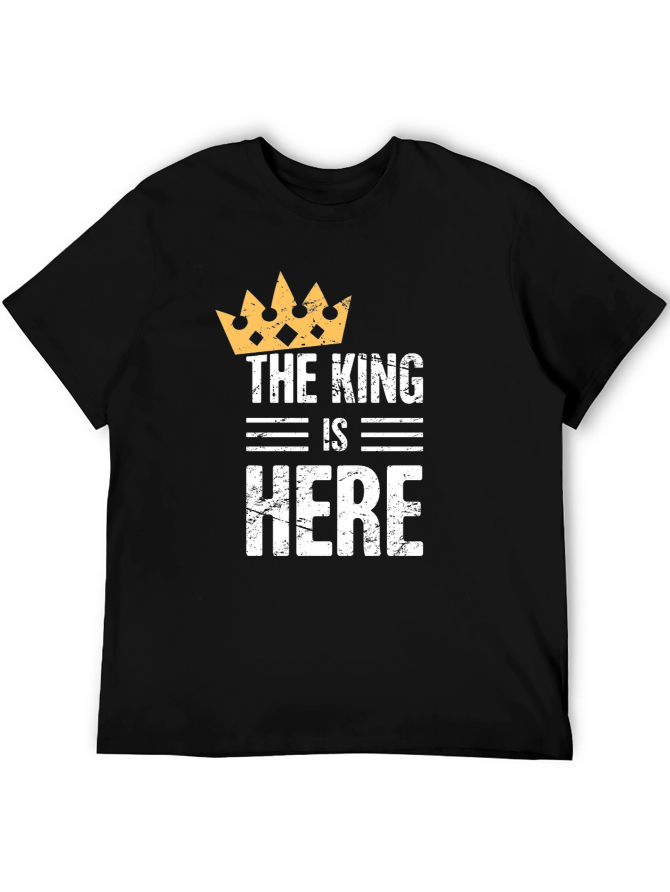 The King is Here Black T-Shirt