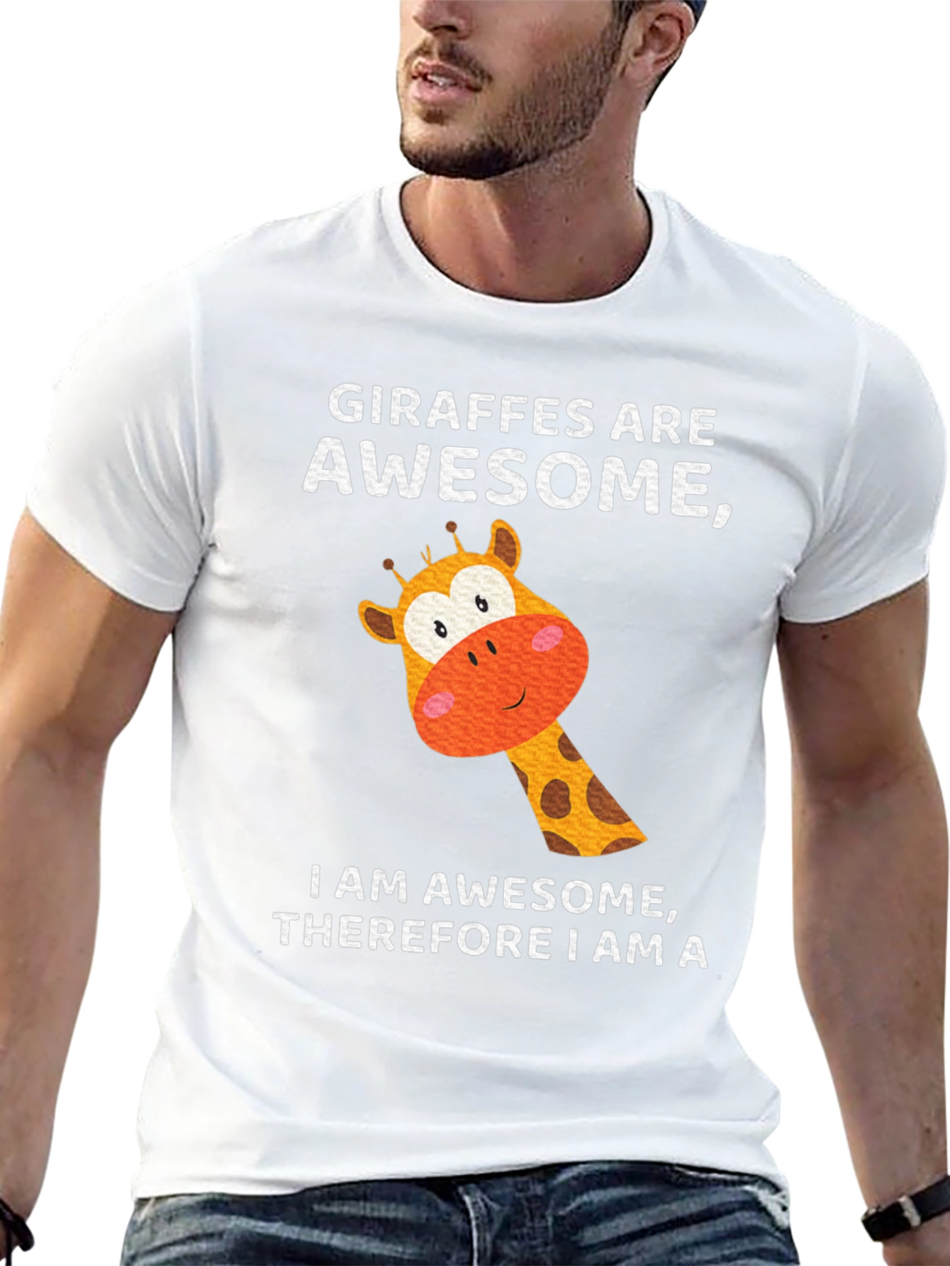 Giraffe Awesome Mens T-Shirt
