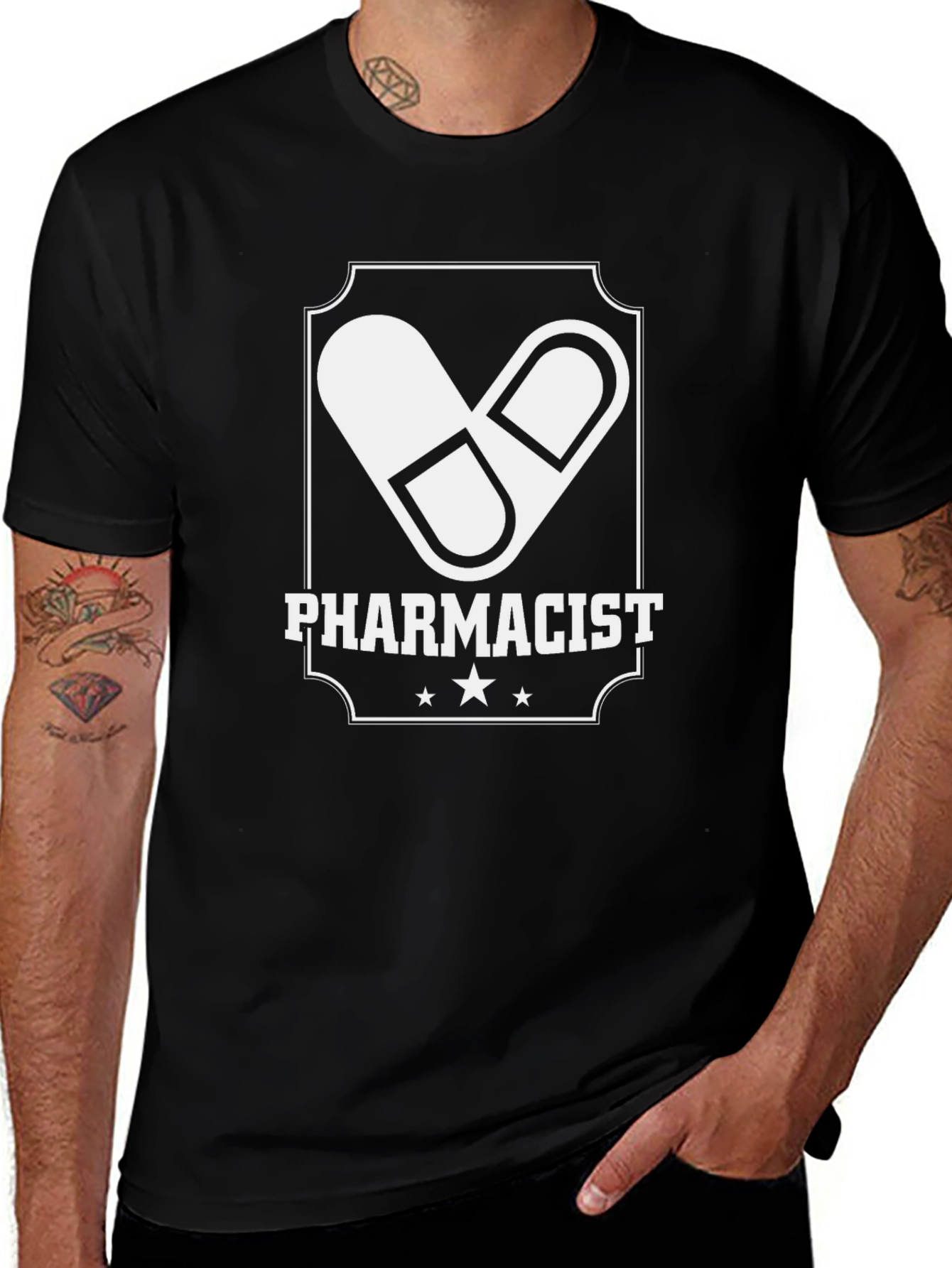 Pharmacist T-Shirt - Pill Design - Medical Profession Tee